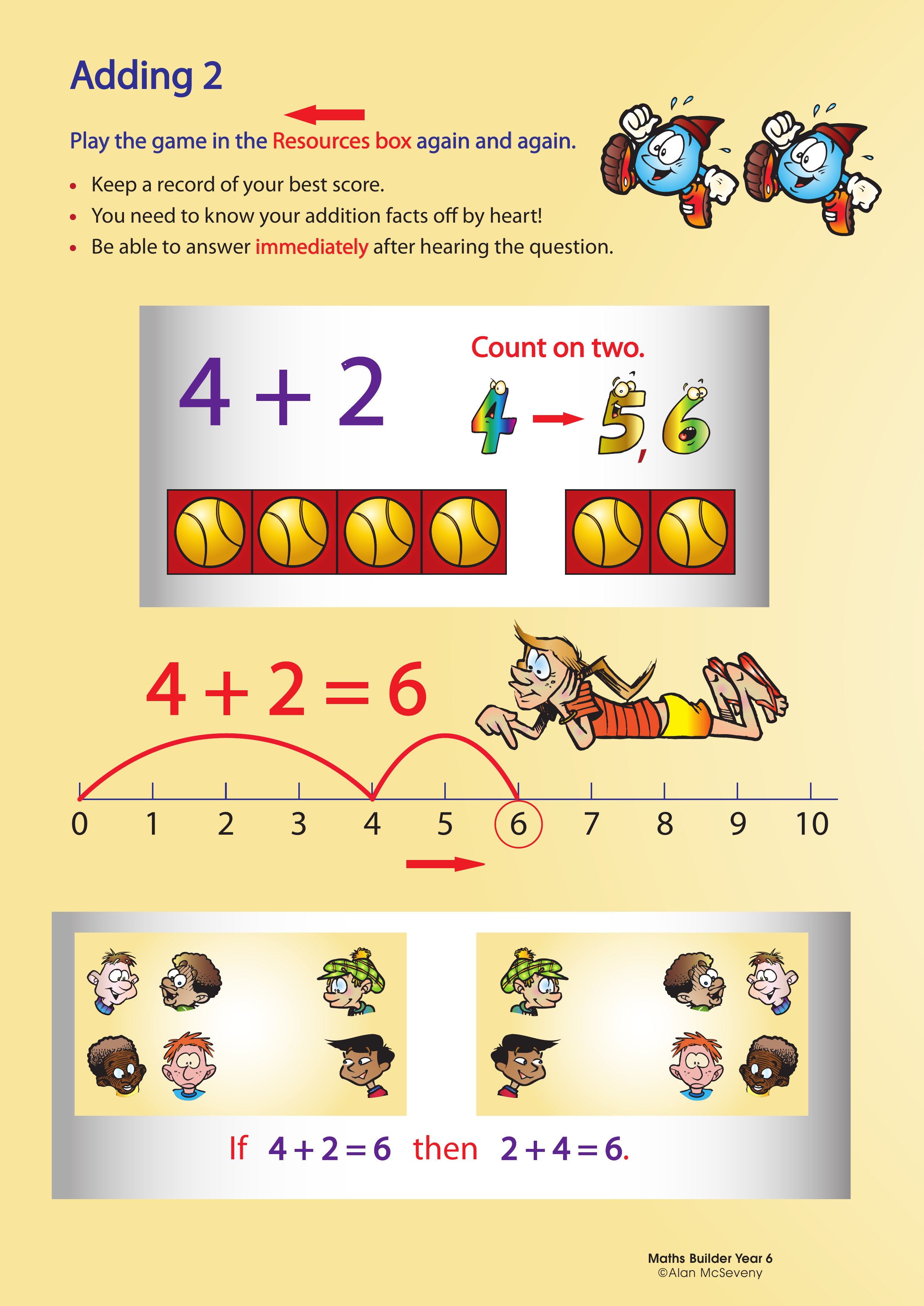 Adding 2 — worksheet preview