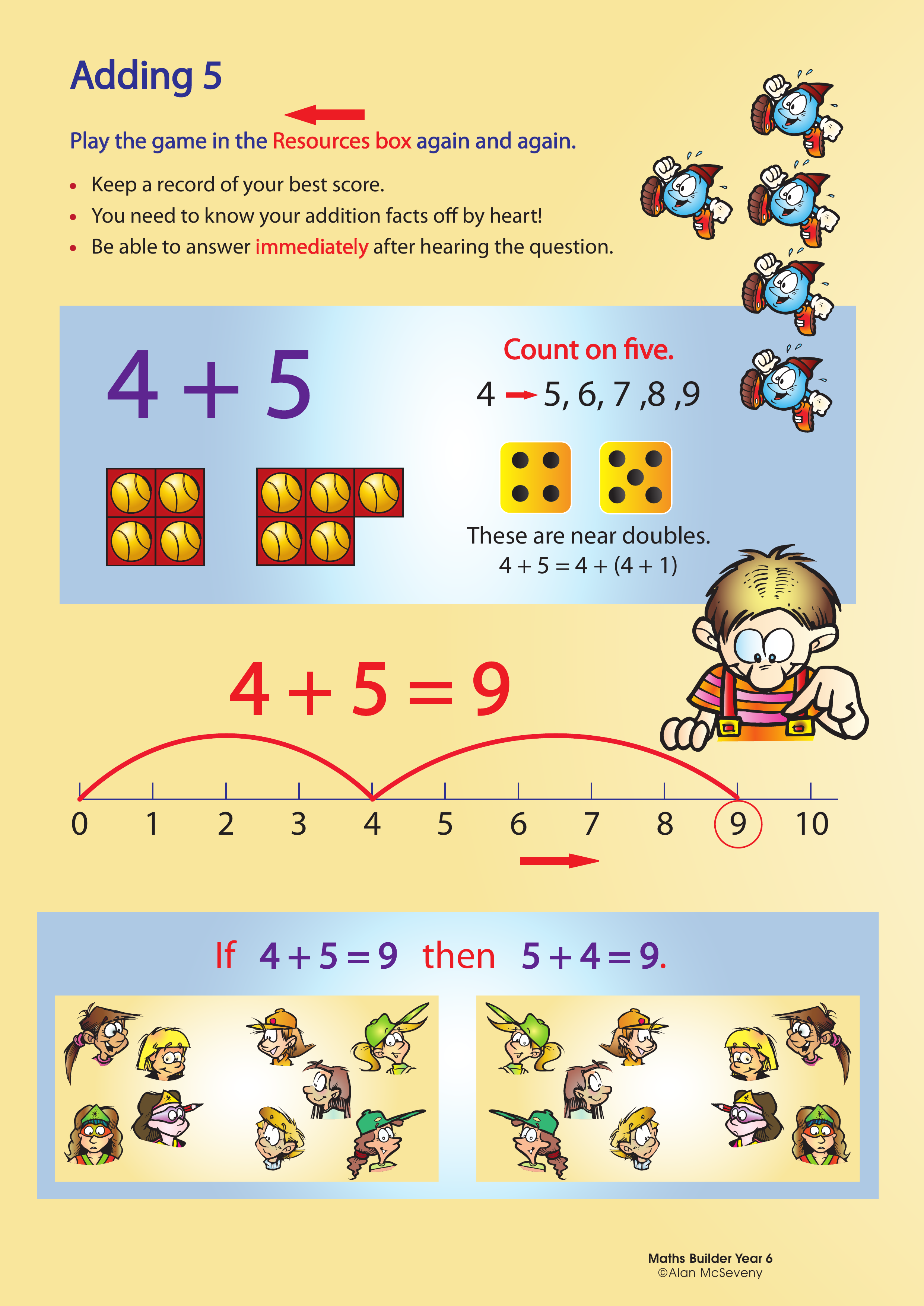 Adding 5 — worksheet preview