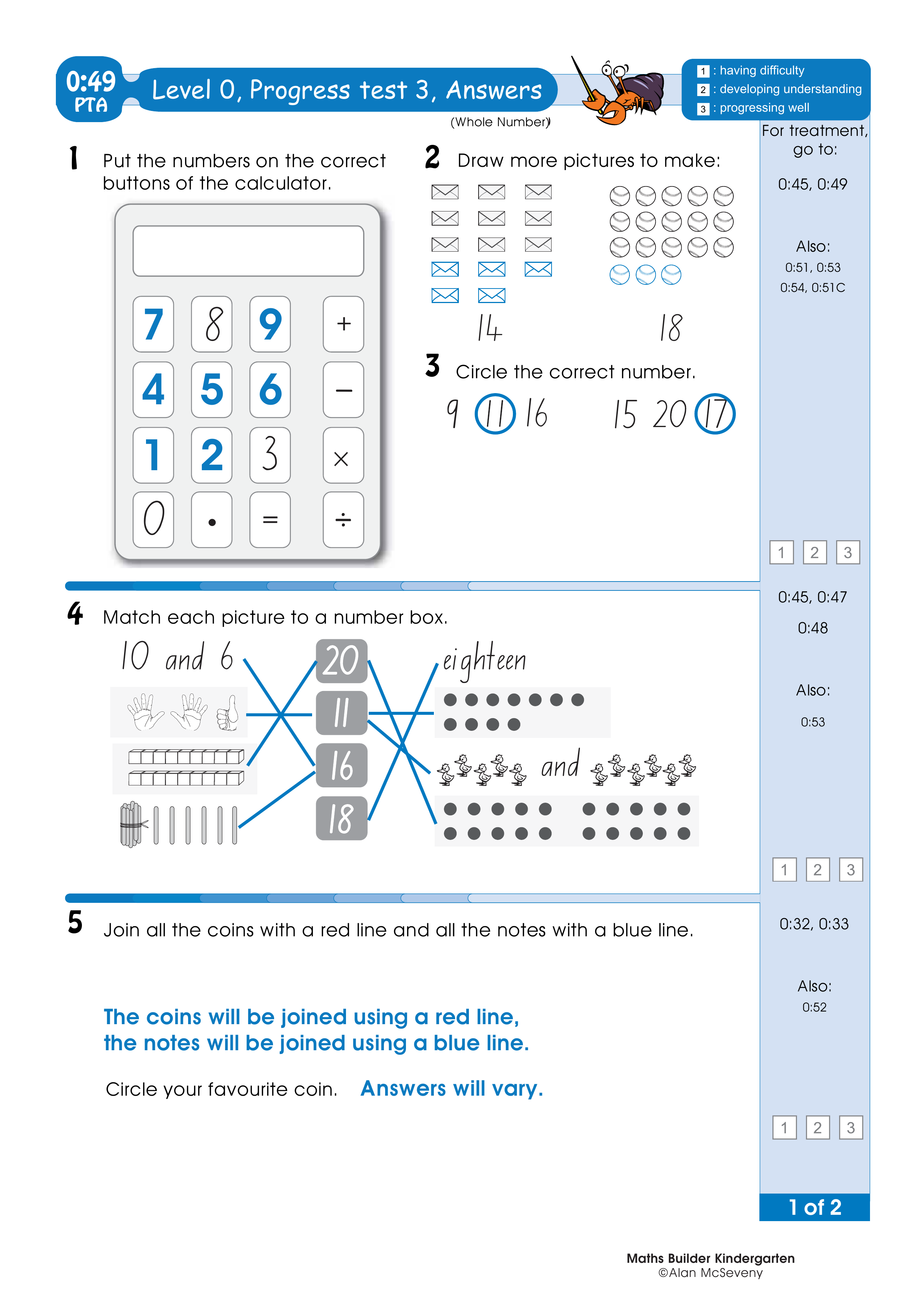 Progress test 3, Answers and records — worksheet preview