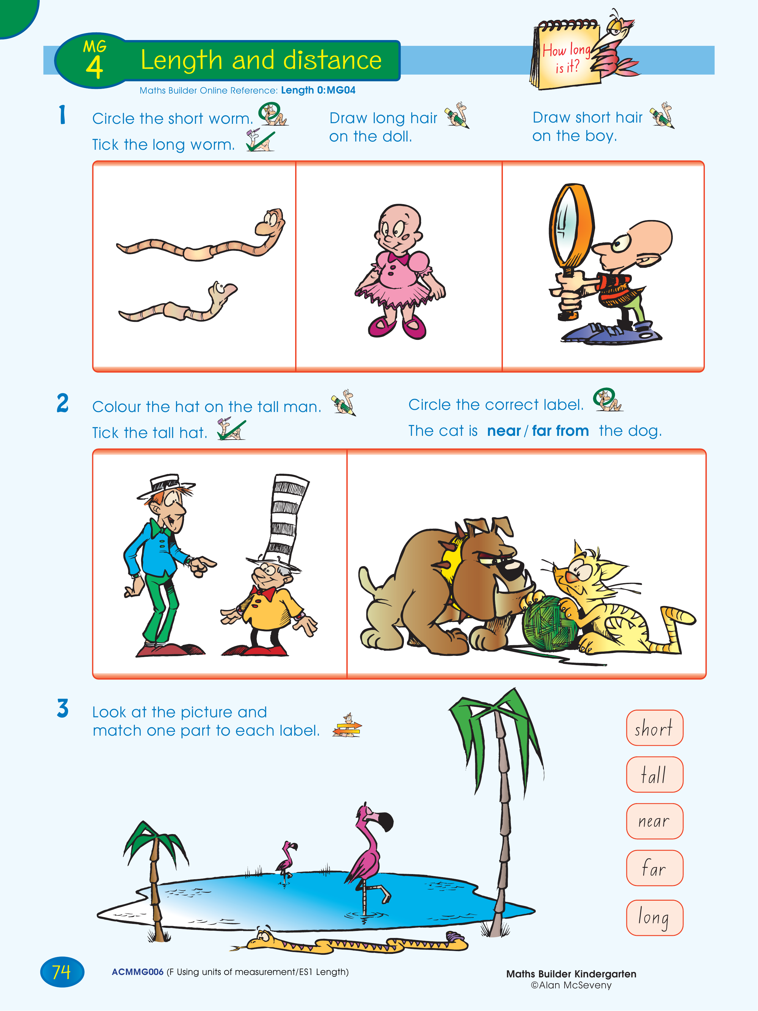 Length and distance — worksheet preview