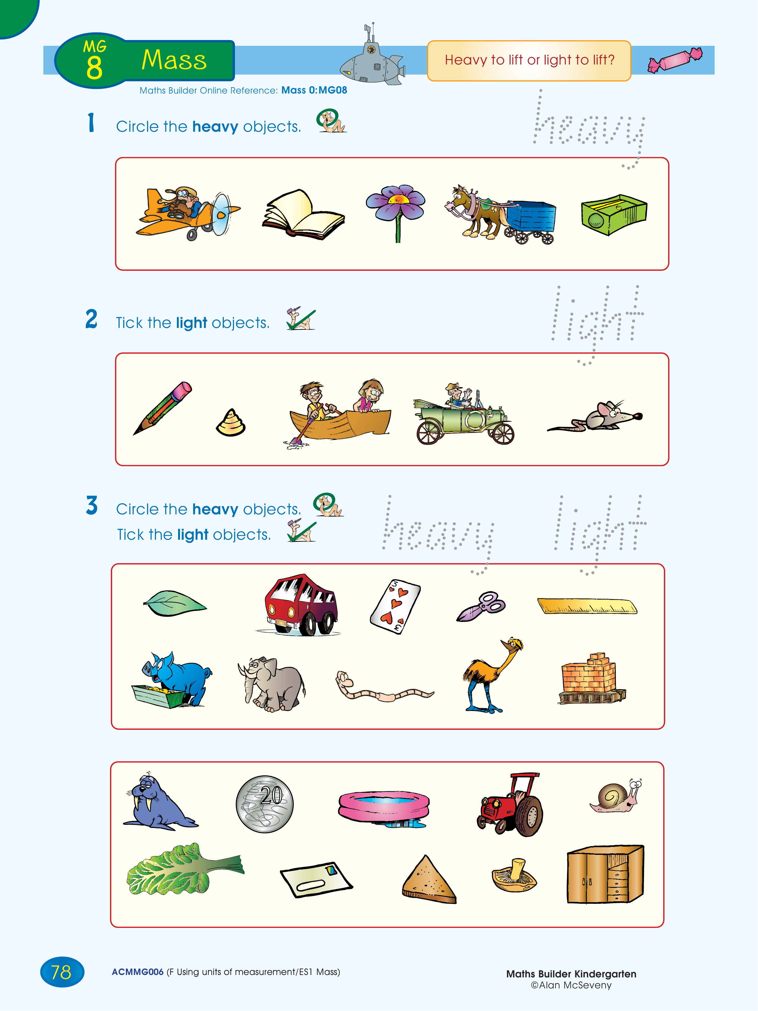 Mass — worksheet preview