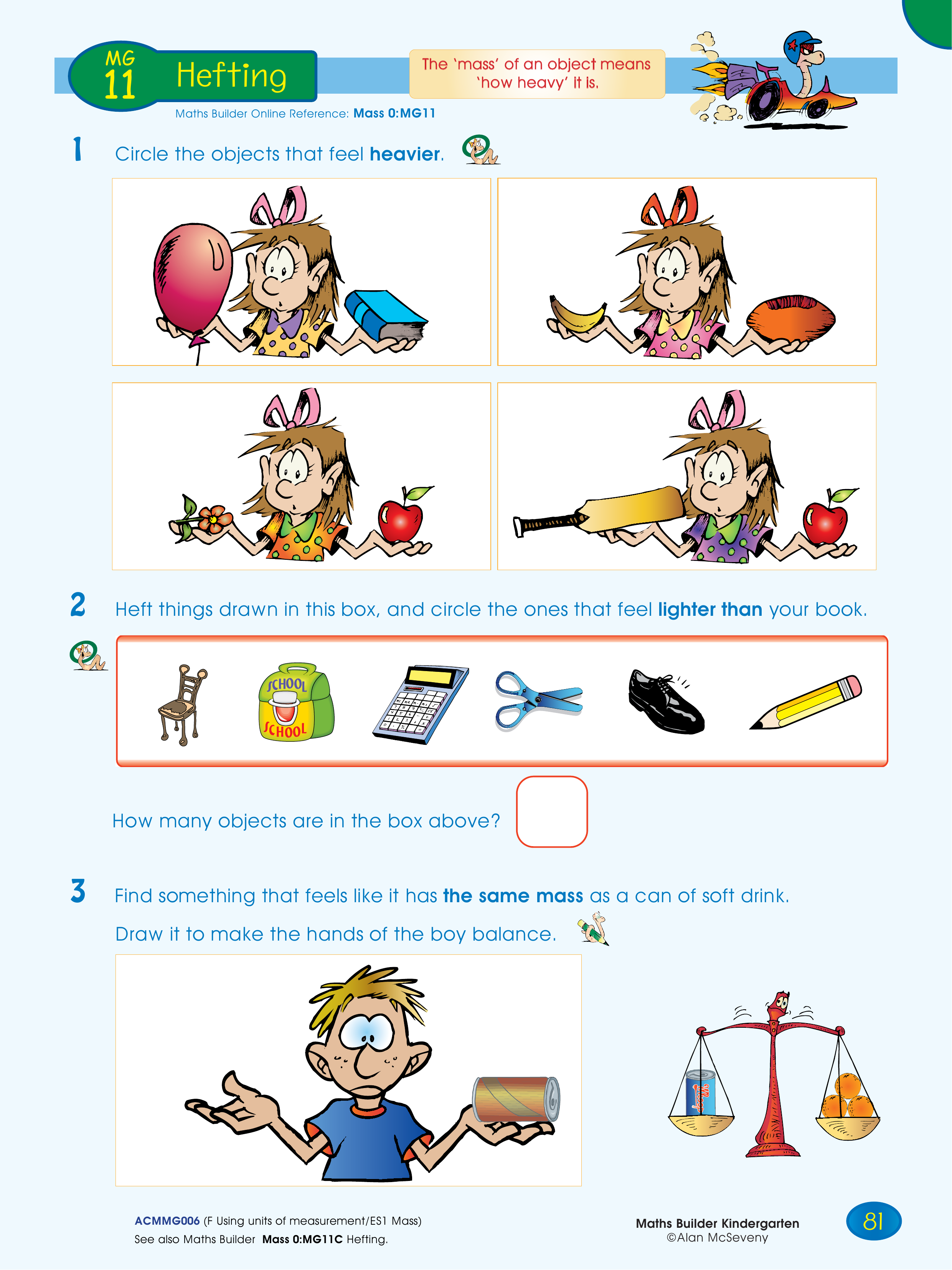 Hefting — worksheet preview