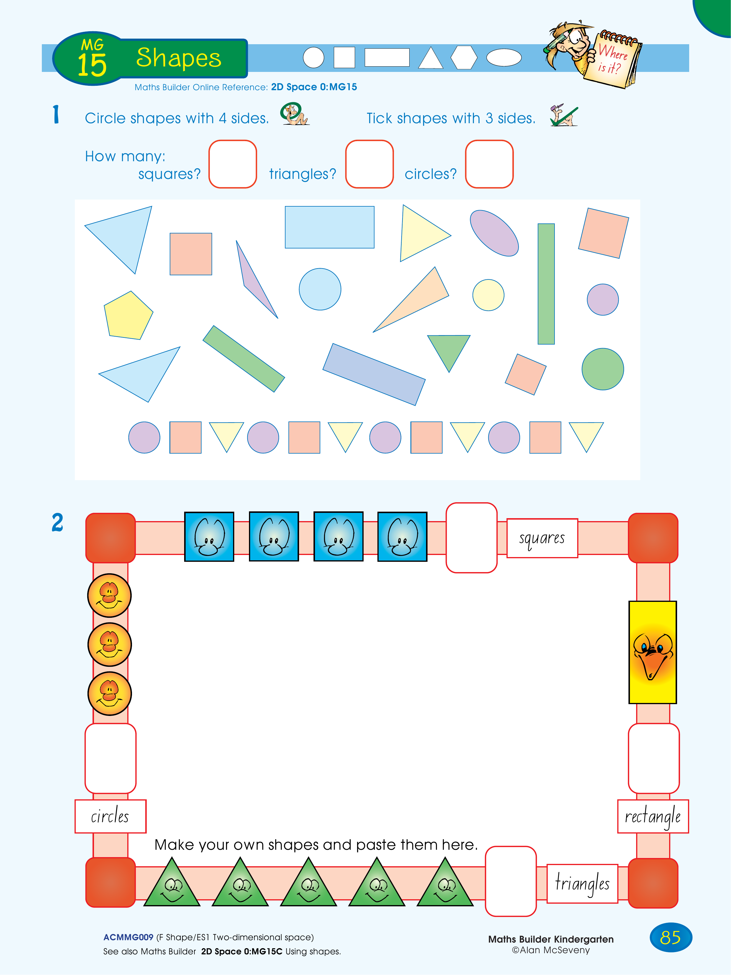 Shapes — worksheet preview