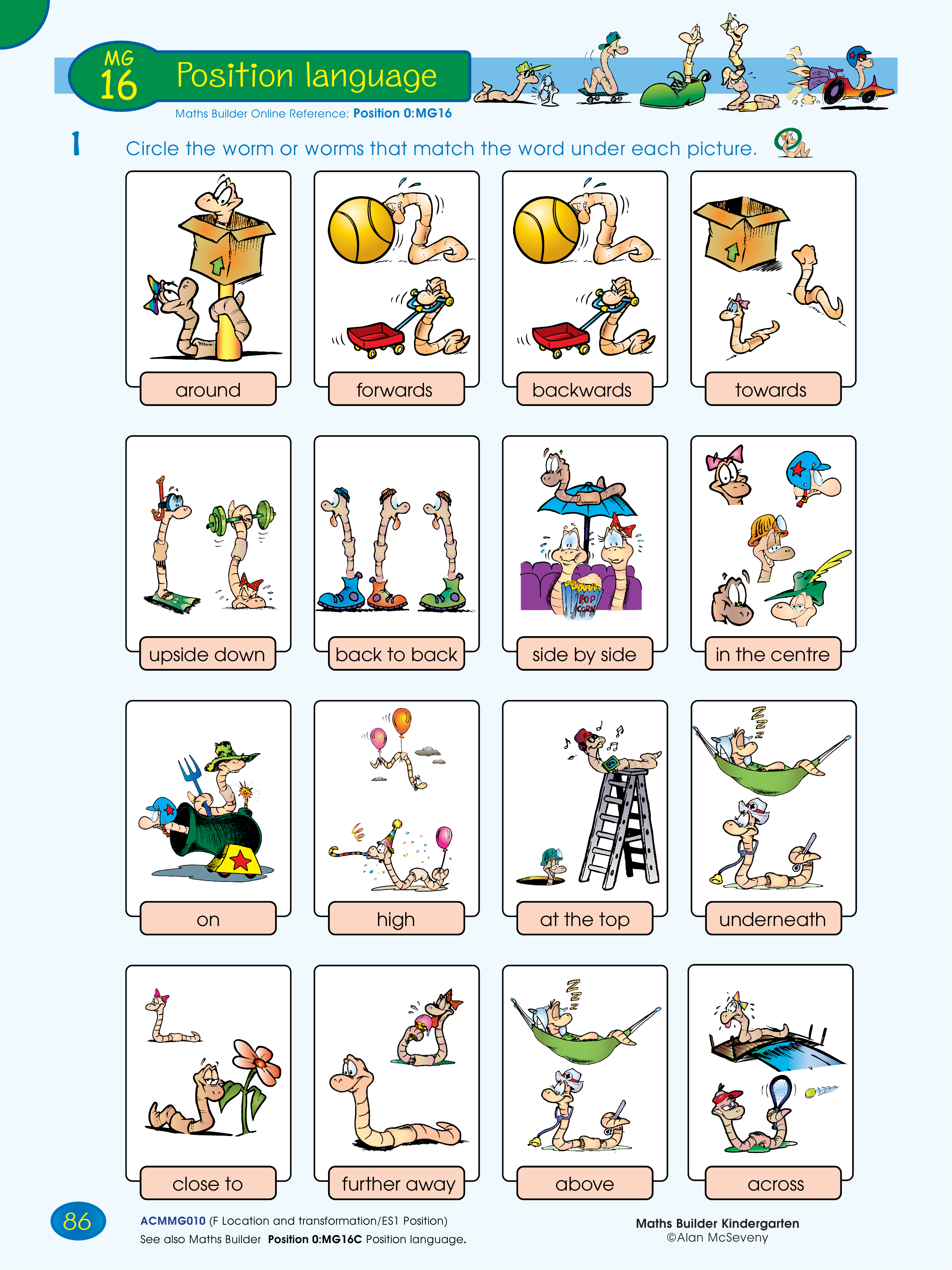 Position language — worksheet preview