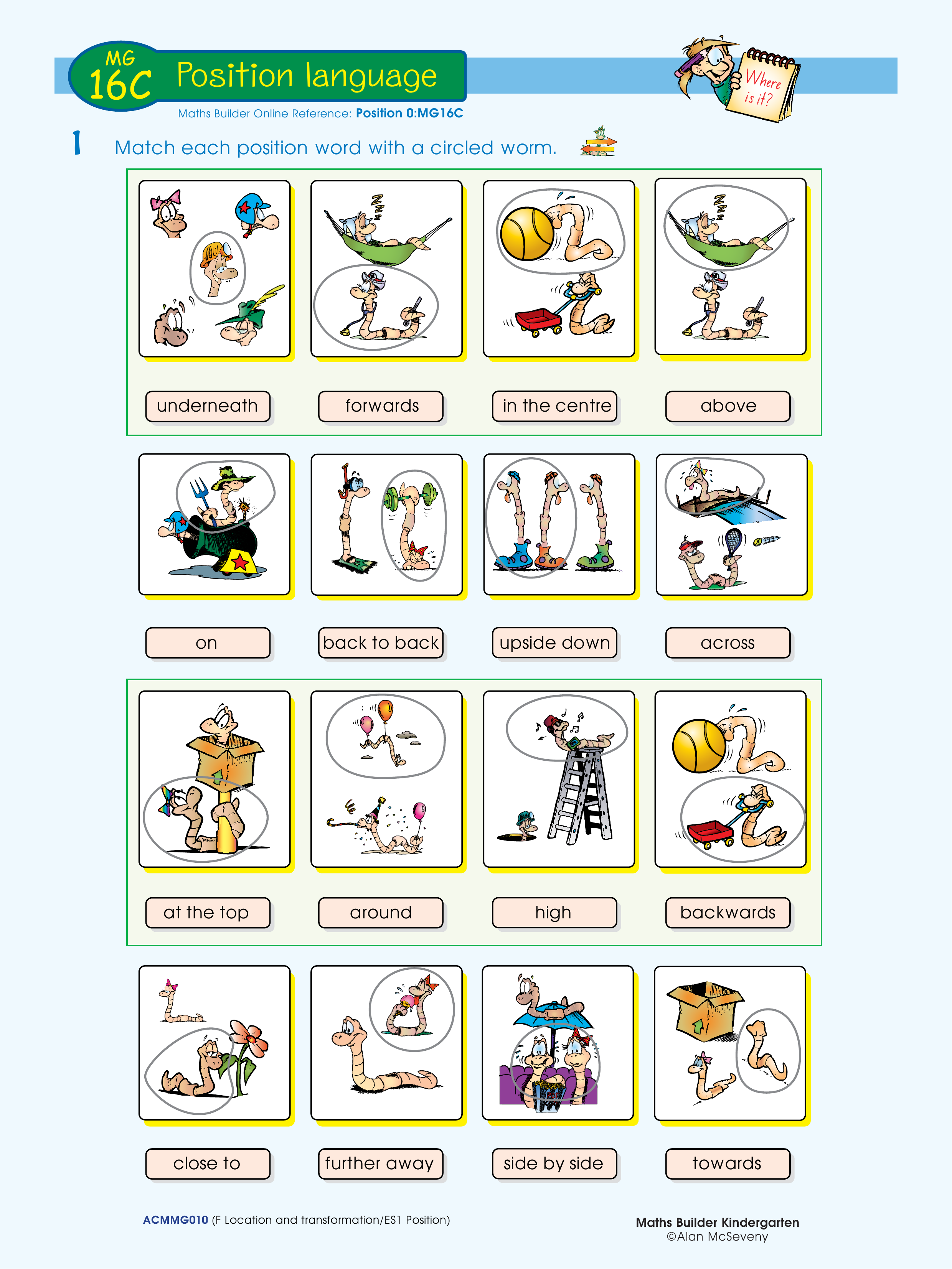 Position language — worksheet preview