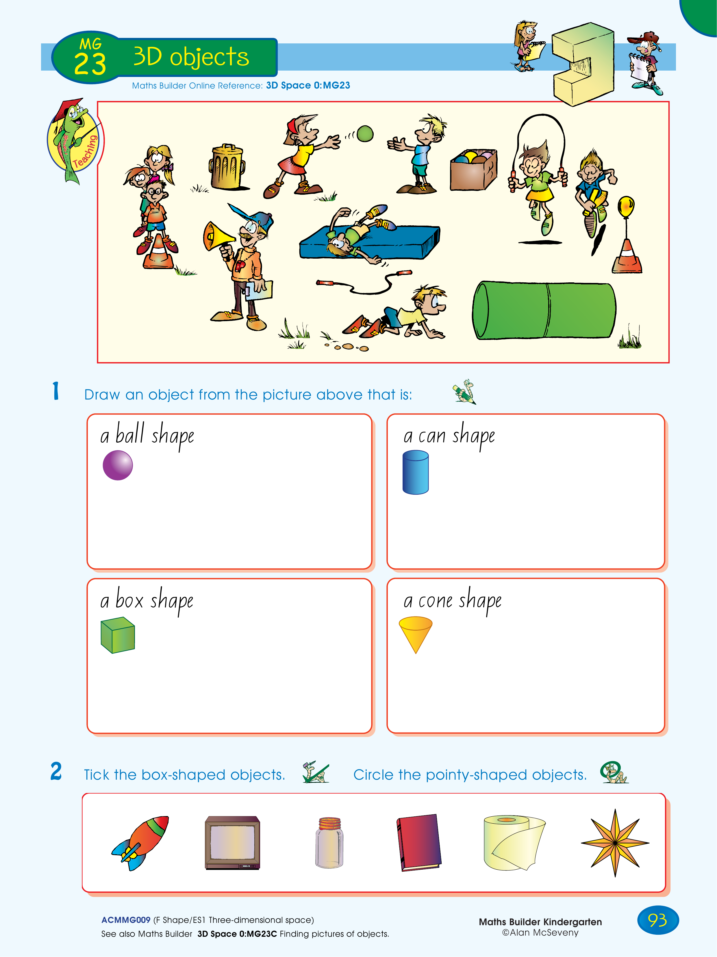 3D objects — worksheet preview