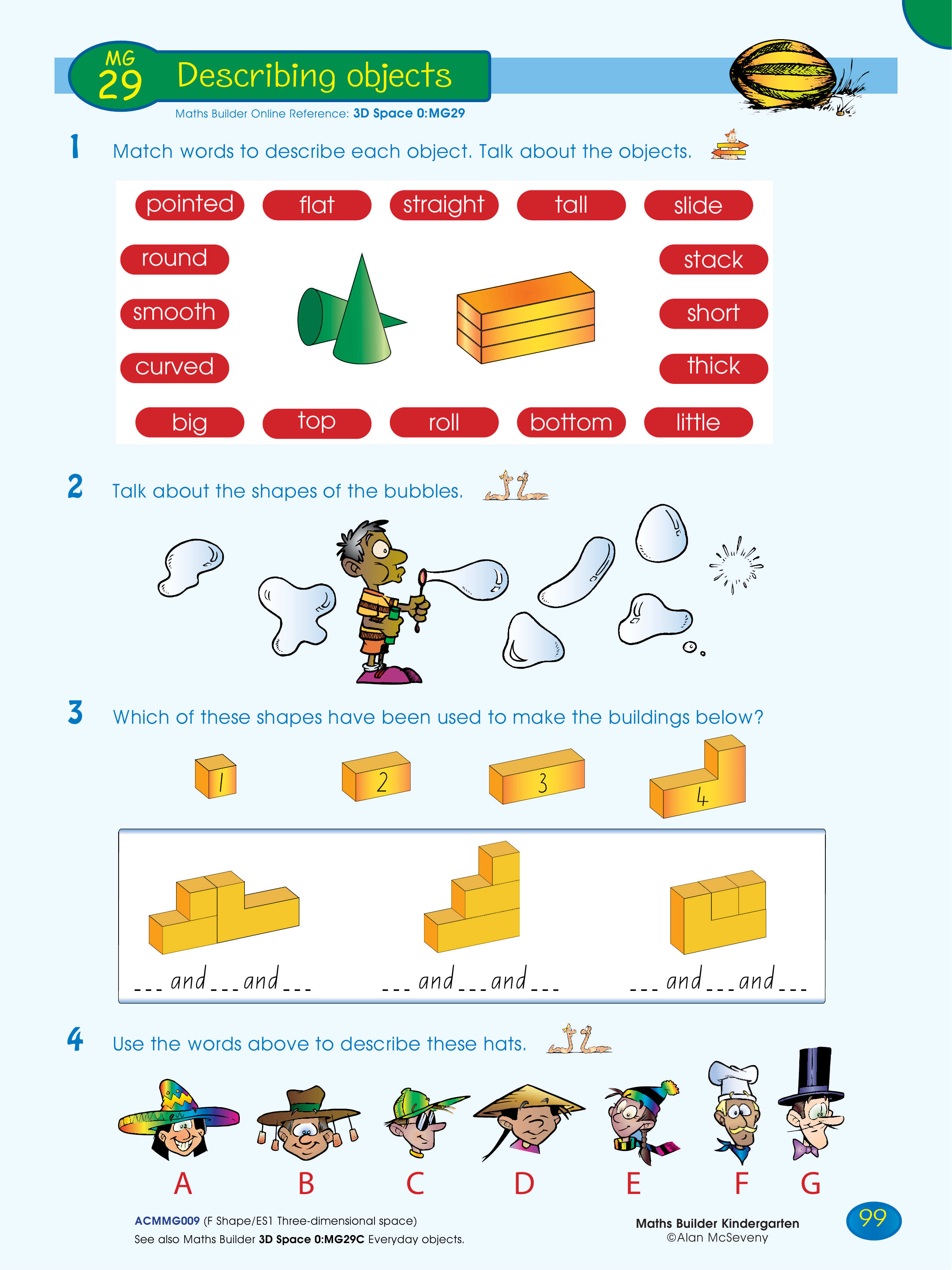 Describing objects — worksheet preview