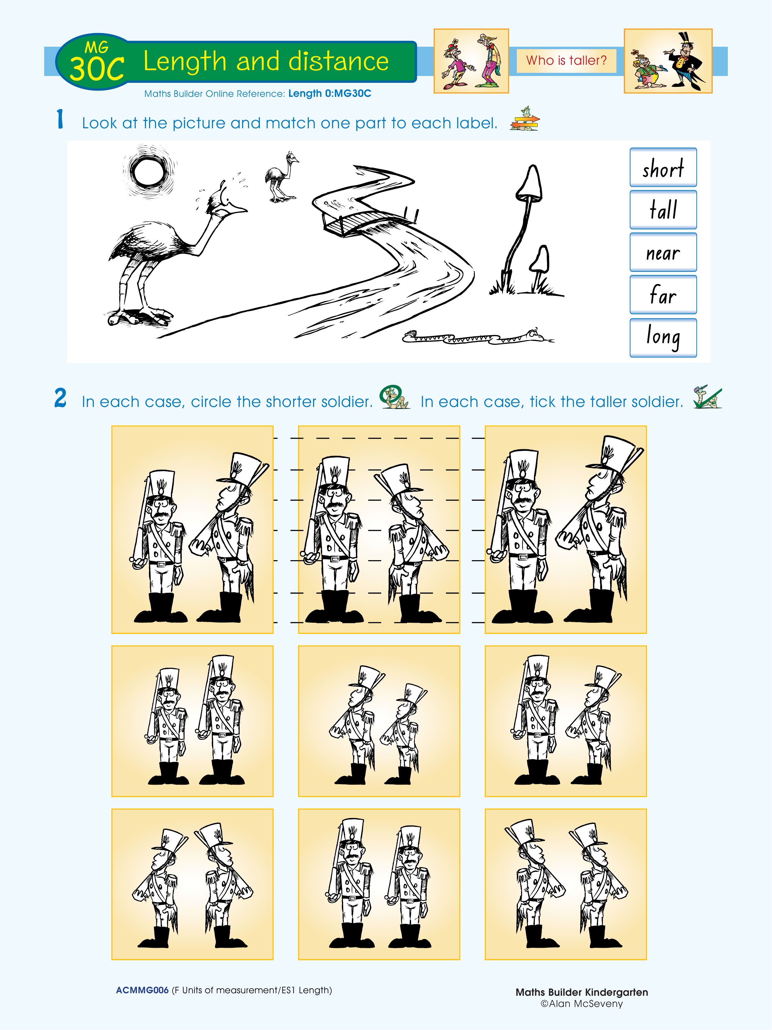 Length and distance — worksheet preview