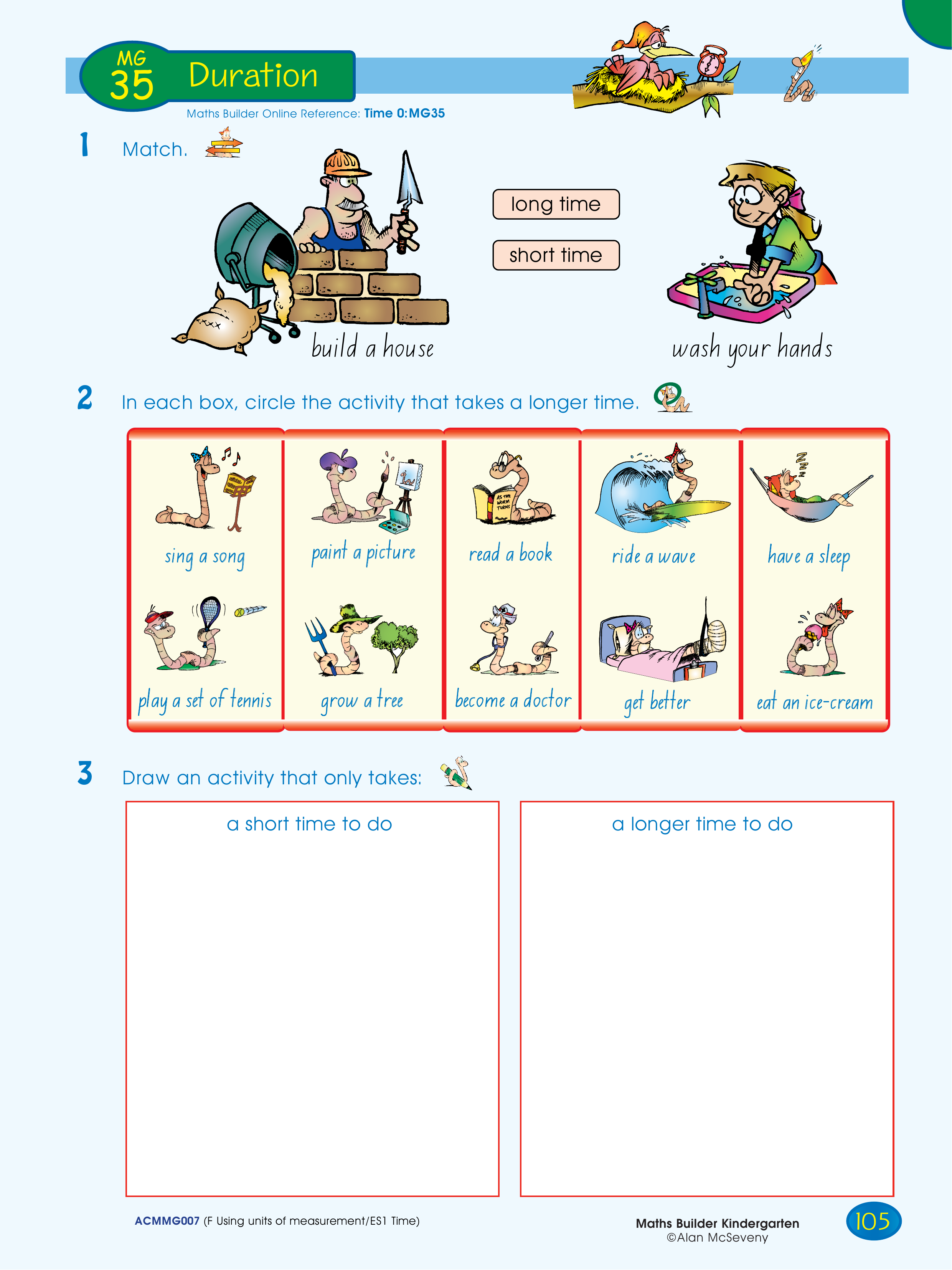 Duration — worksheet preview