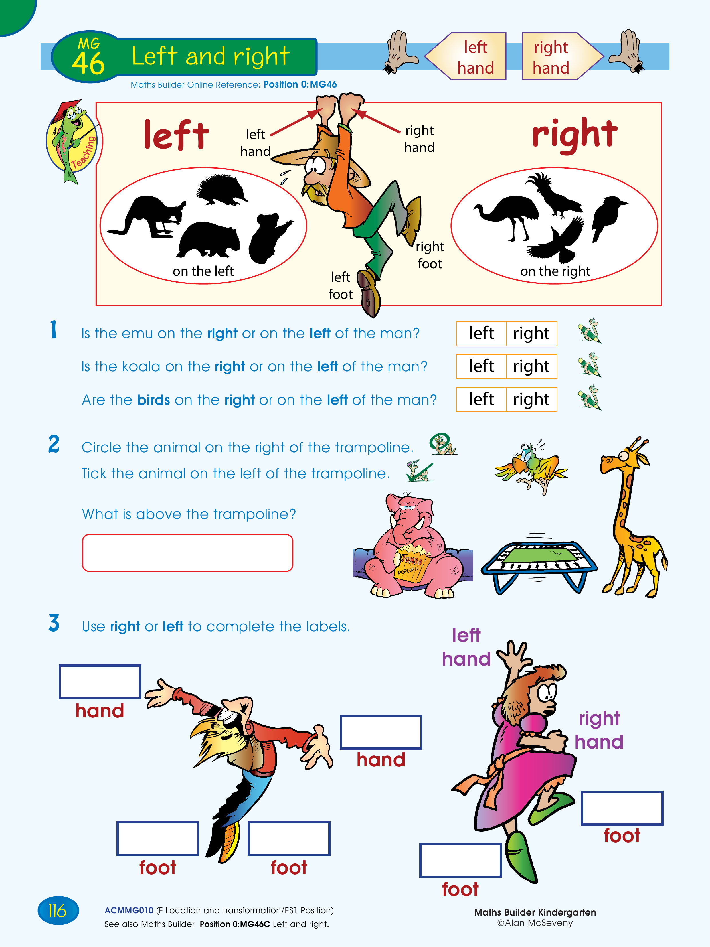 Left and right — worksheet preview