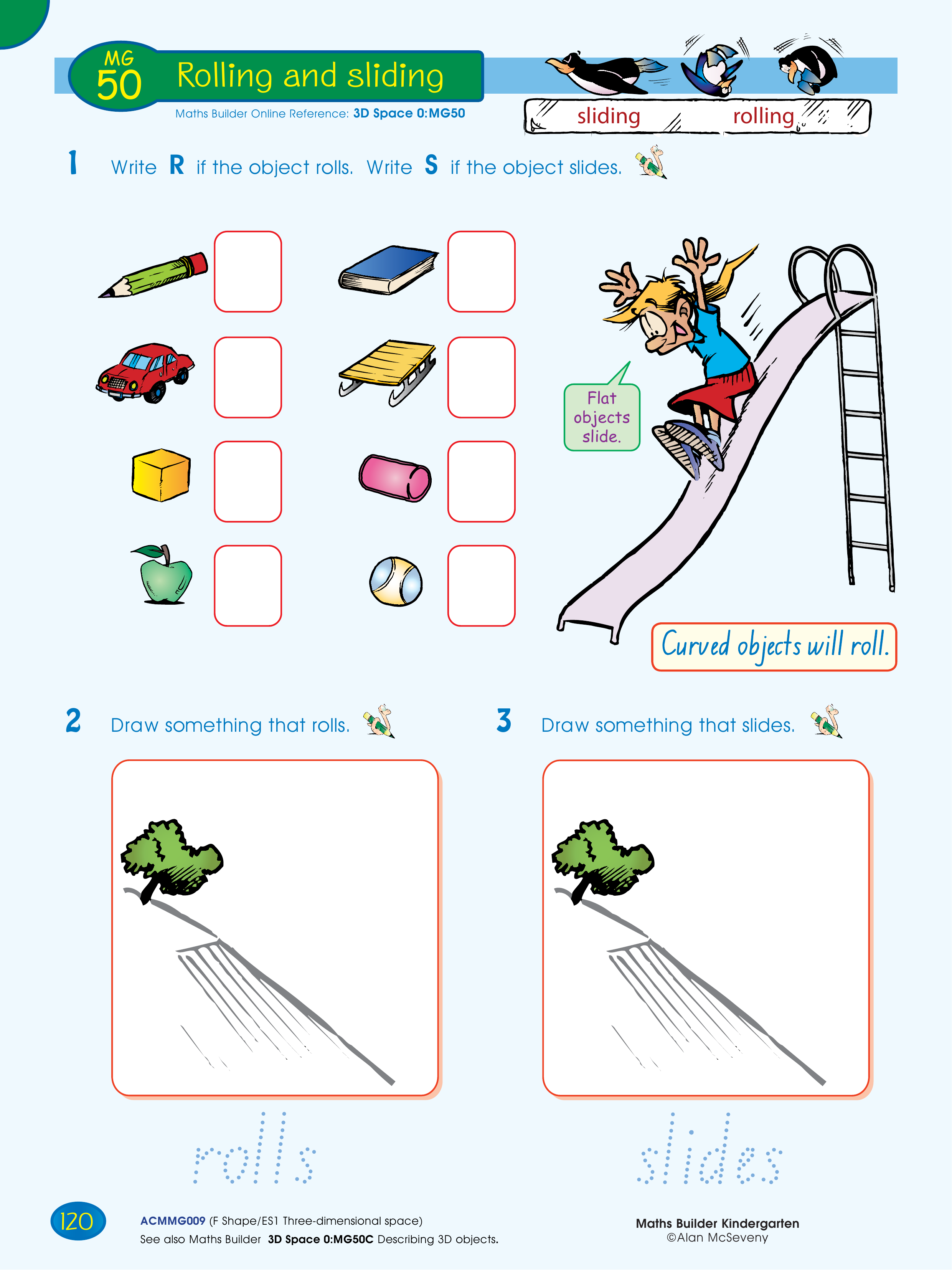 Rolling and sliding — worksheet preview