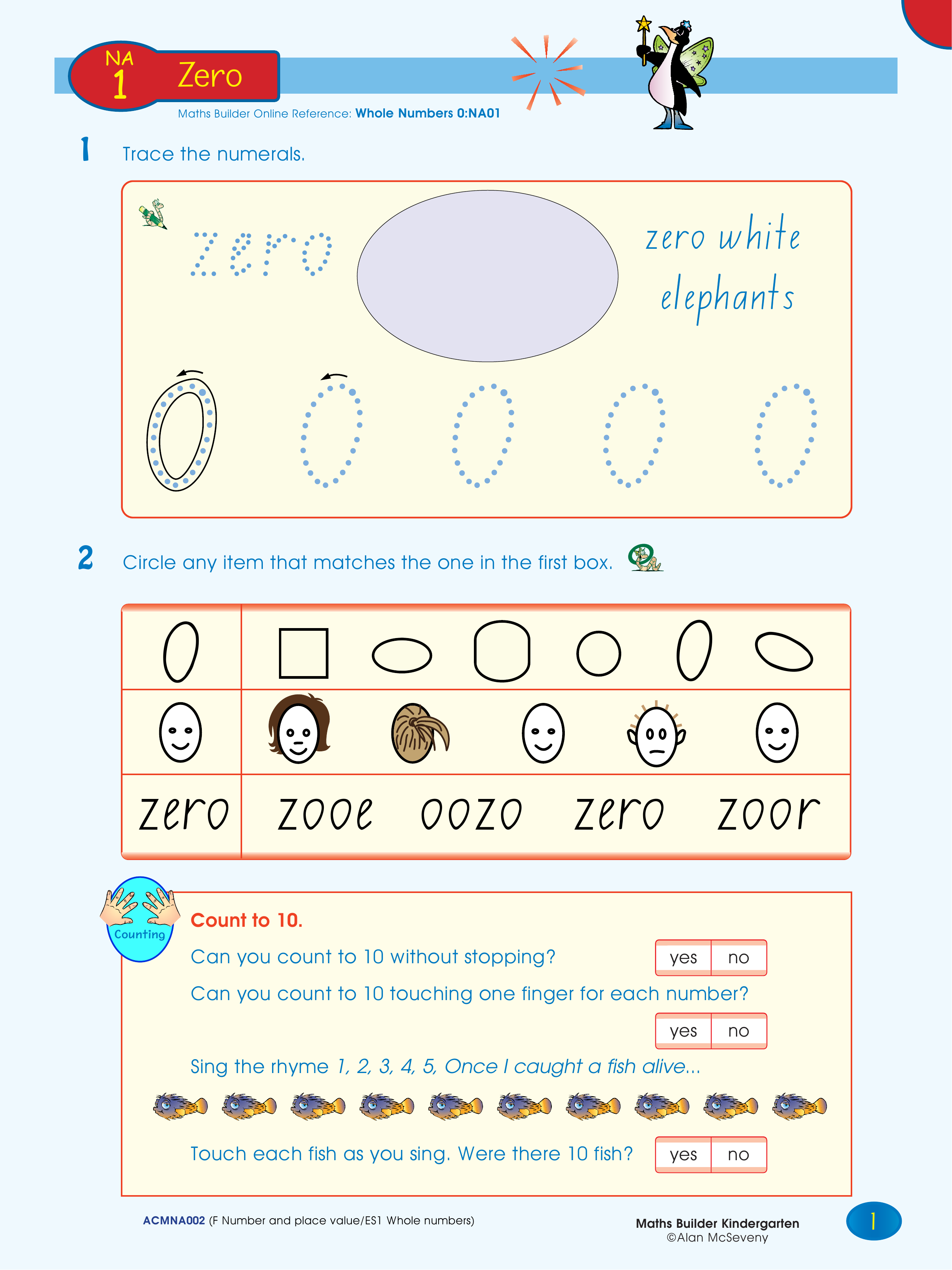 Zero — worksheet preview