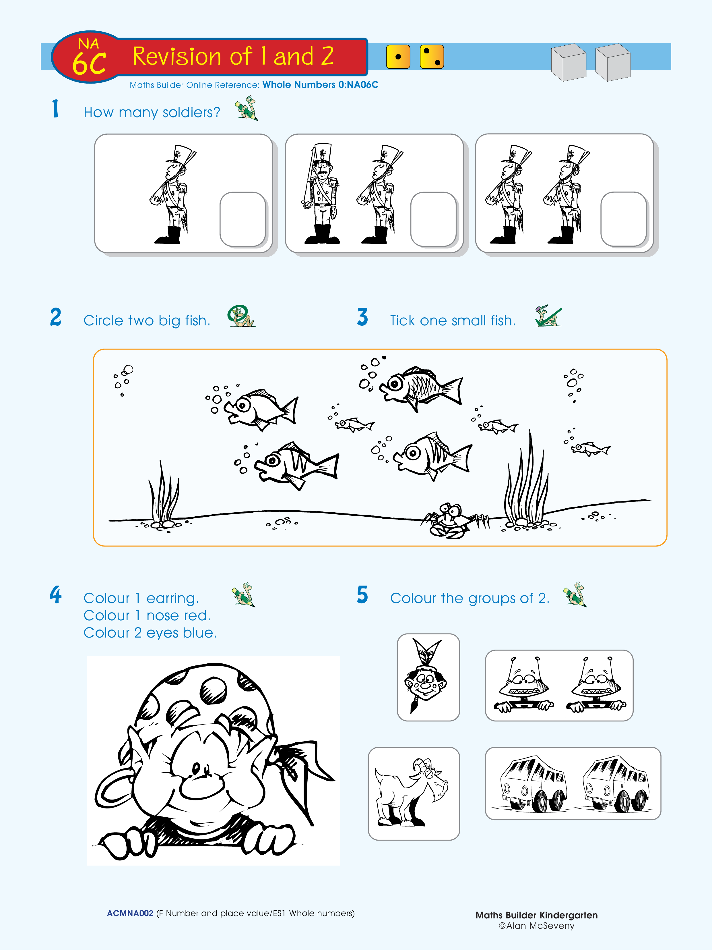 Revision of 1 and 2 — worksheet preview