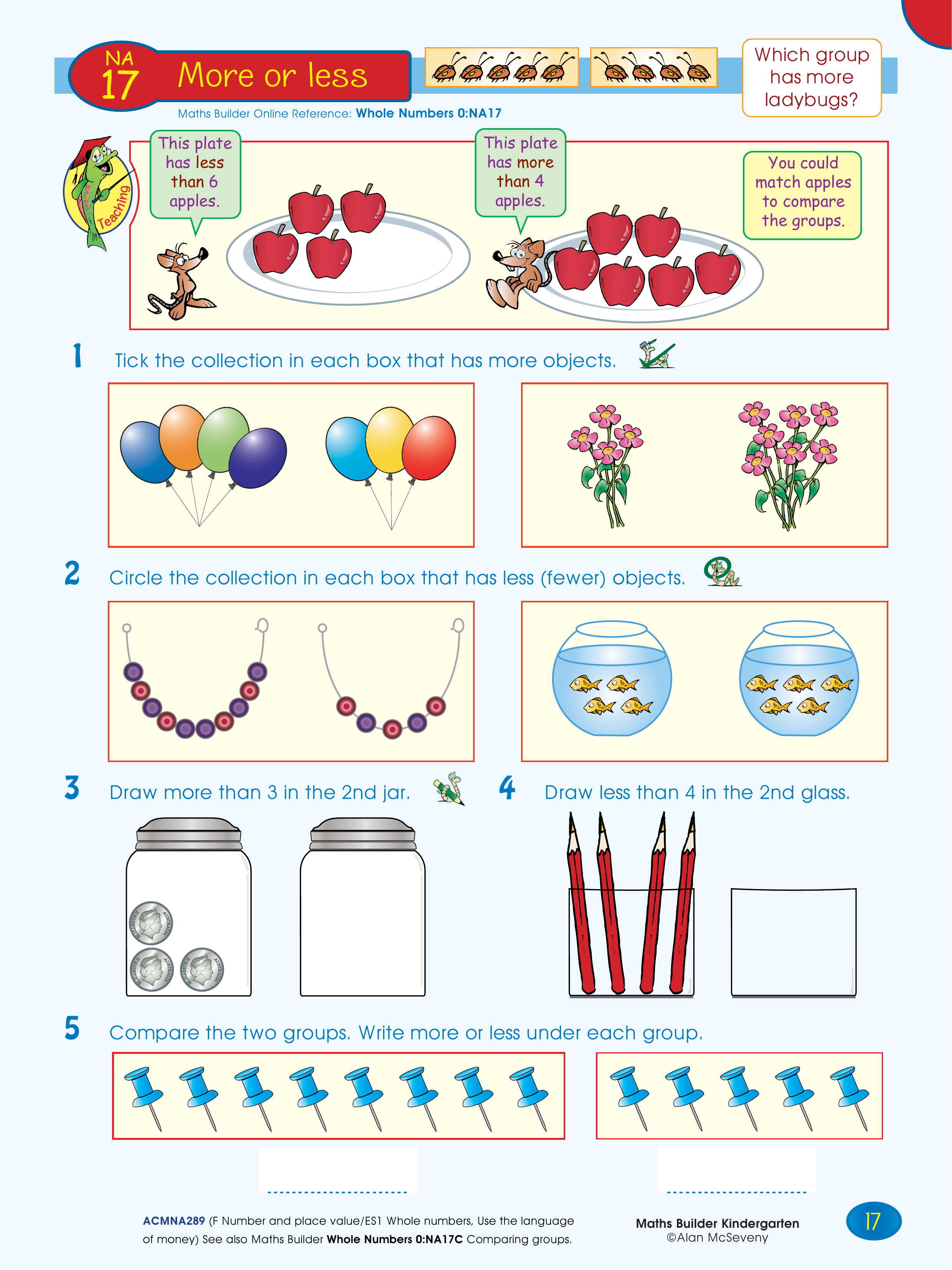More or less — worksheet preview