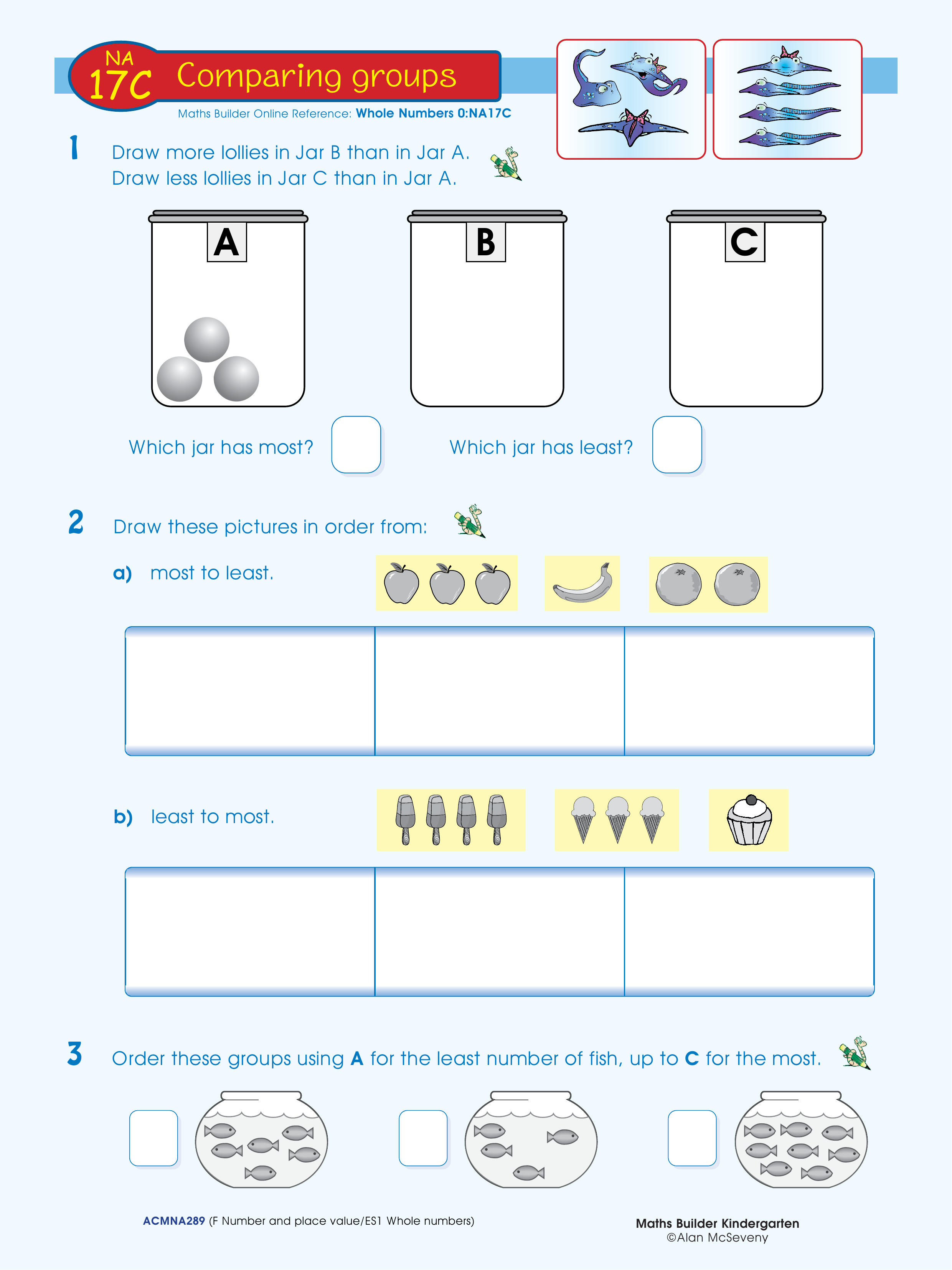 Comparing groups — worksheet preview
