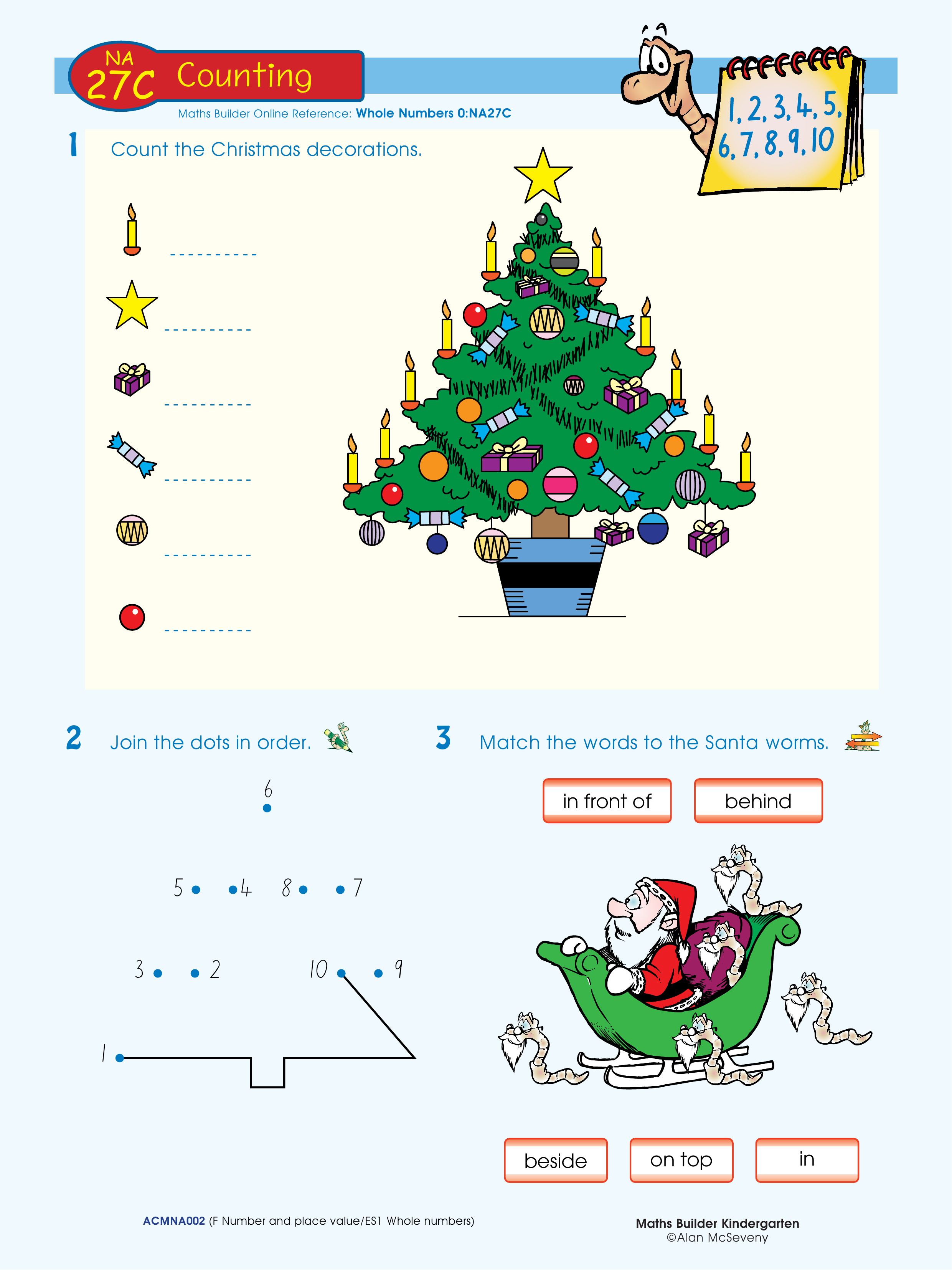 Counting — worksheet preview