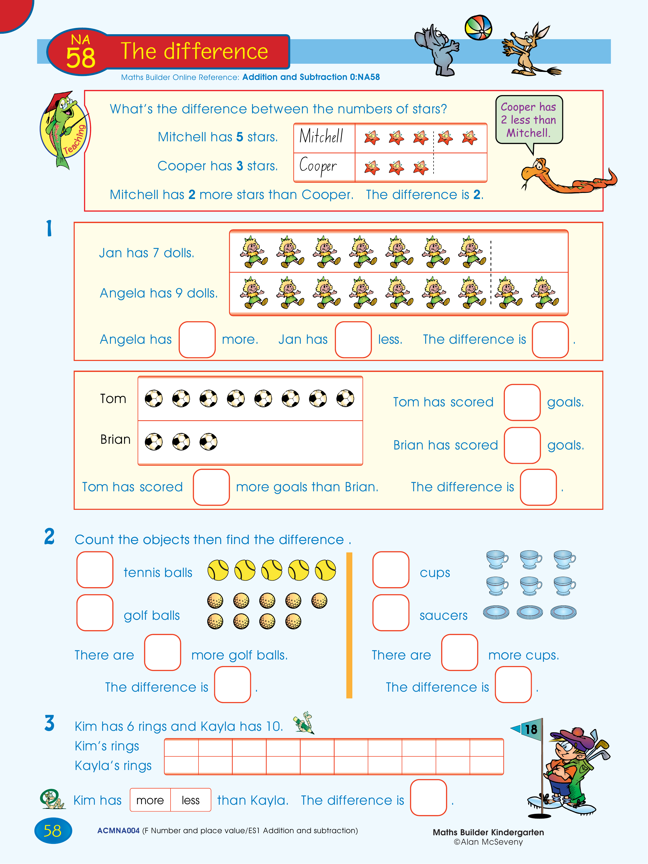 The difference — worksheet preview