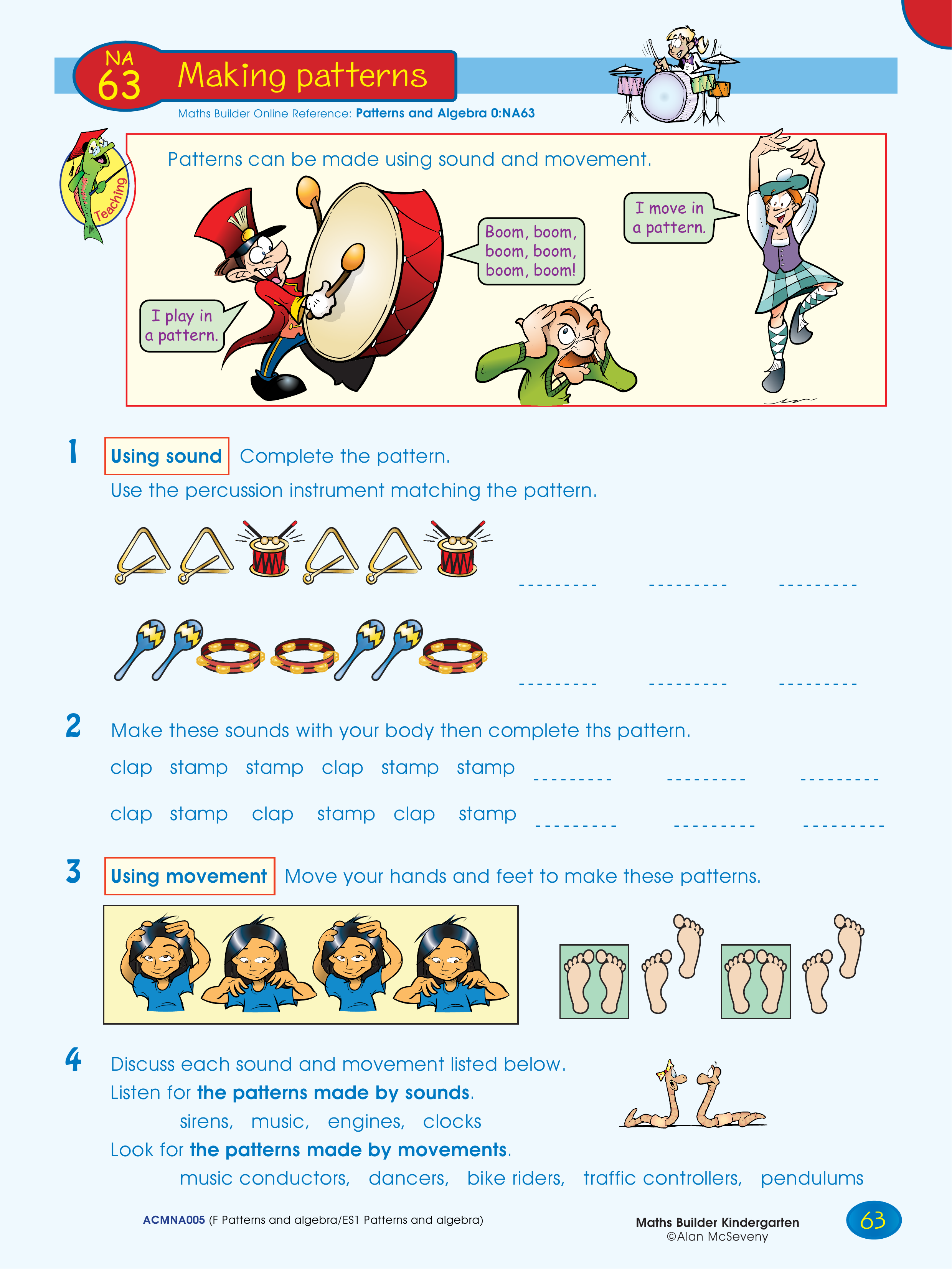 Making patterns — worksheet preview