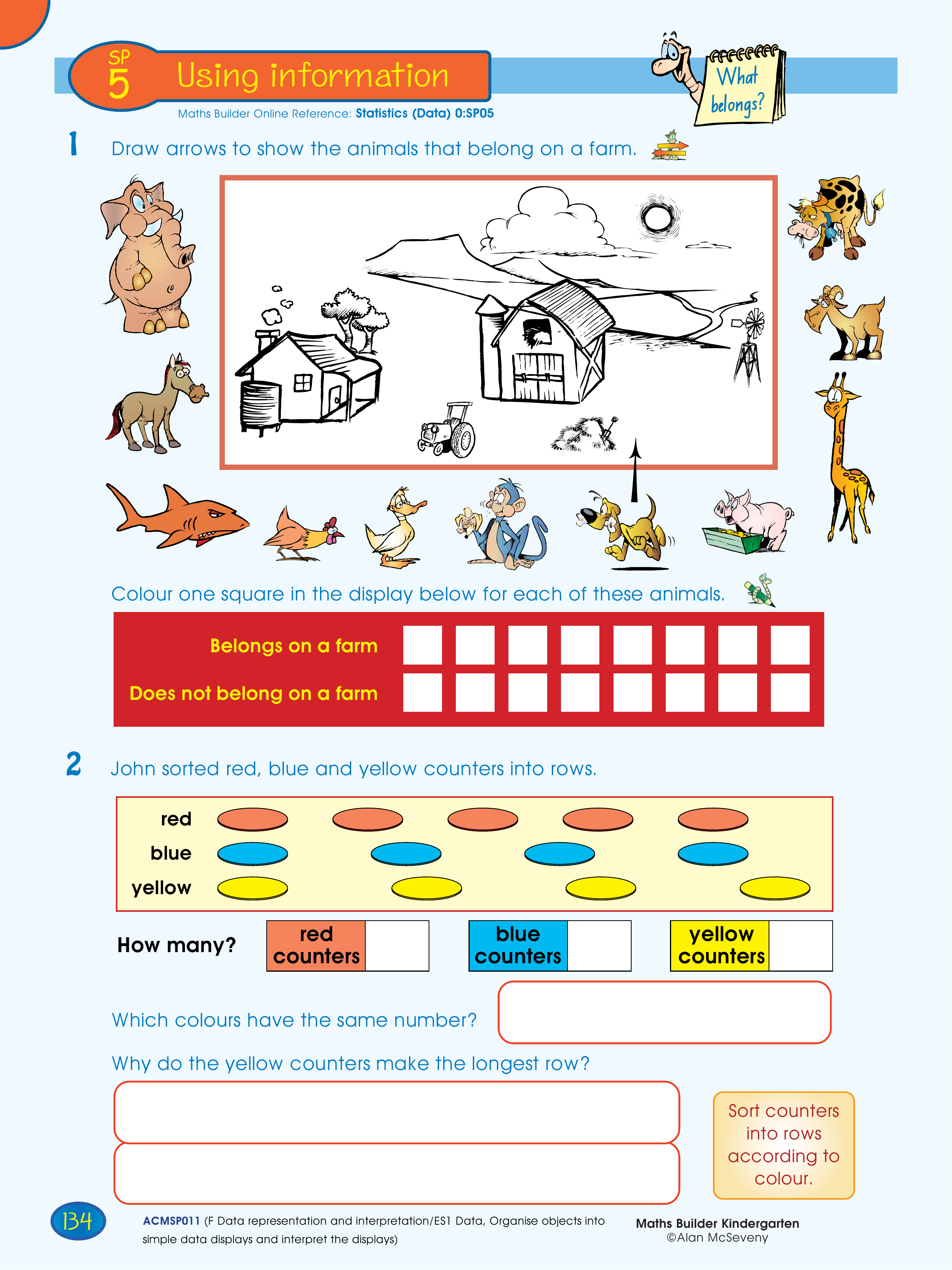Using information — worksheet preview