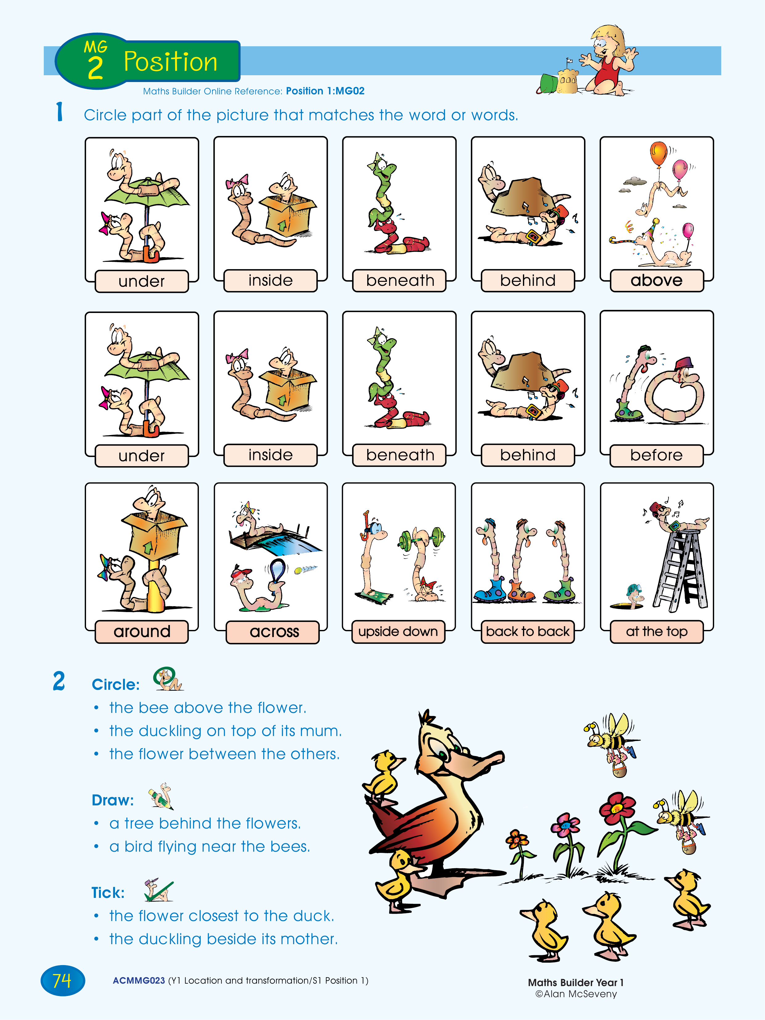 Position — worksheet preview