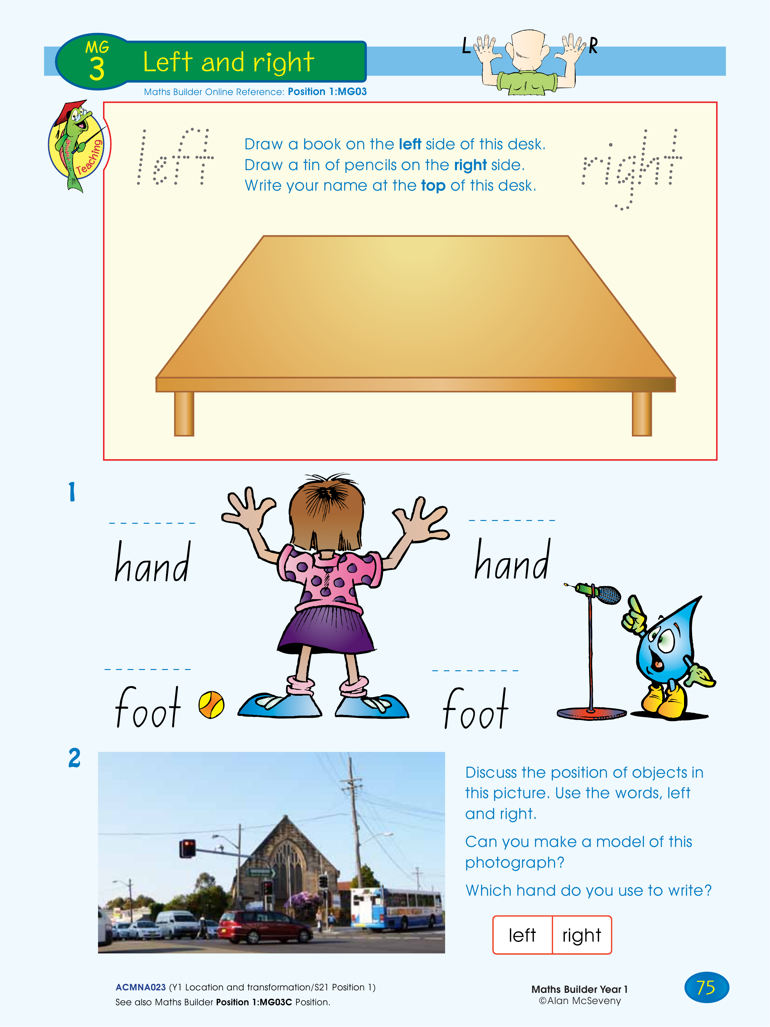 Left and right — worksheet preview