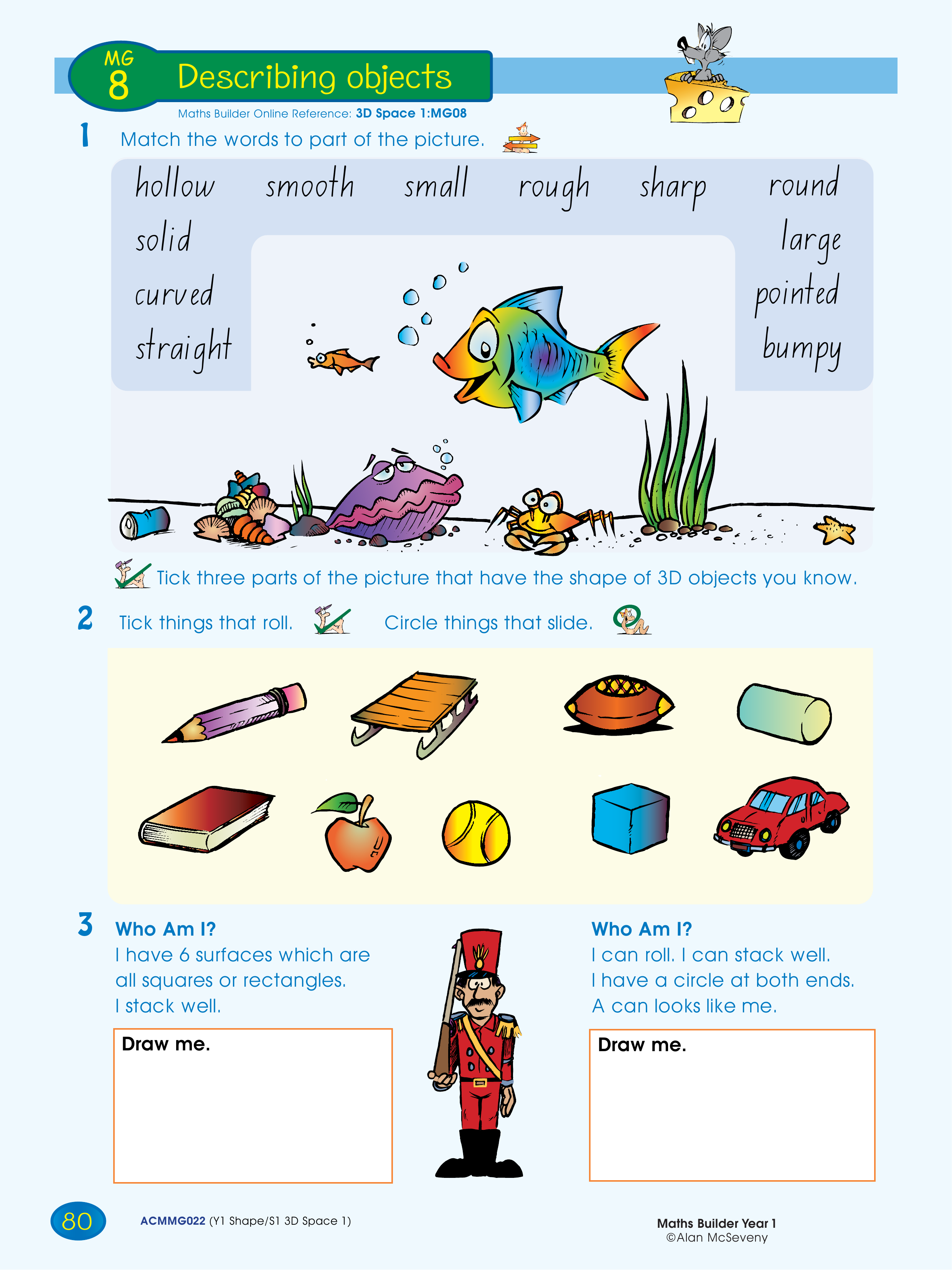 Describing objects — worksheet preview