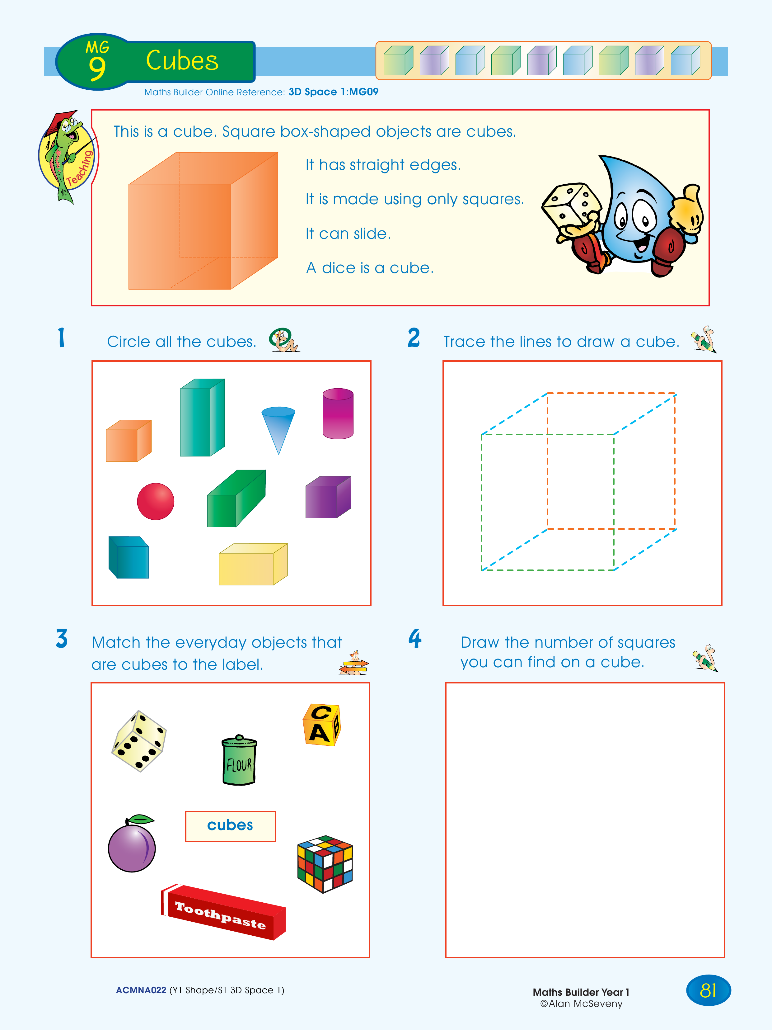 Cubes — worksheet preview