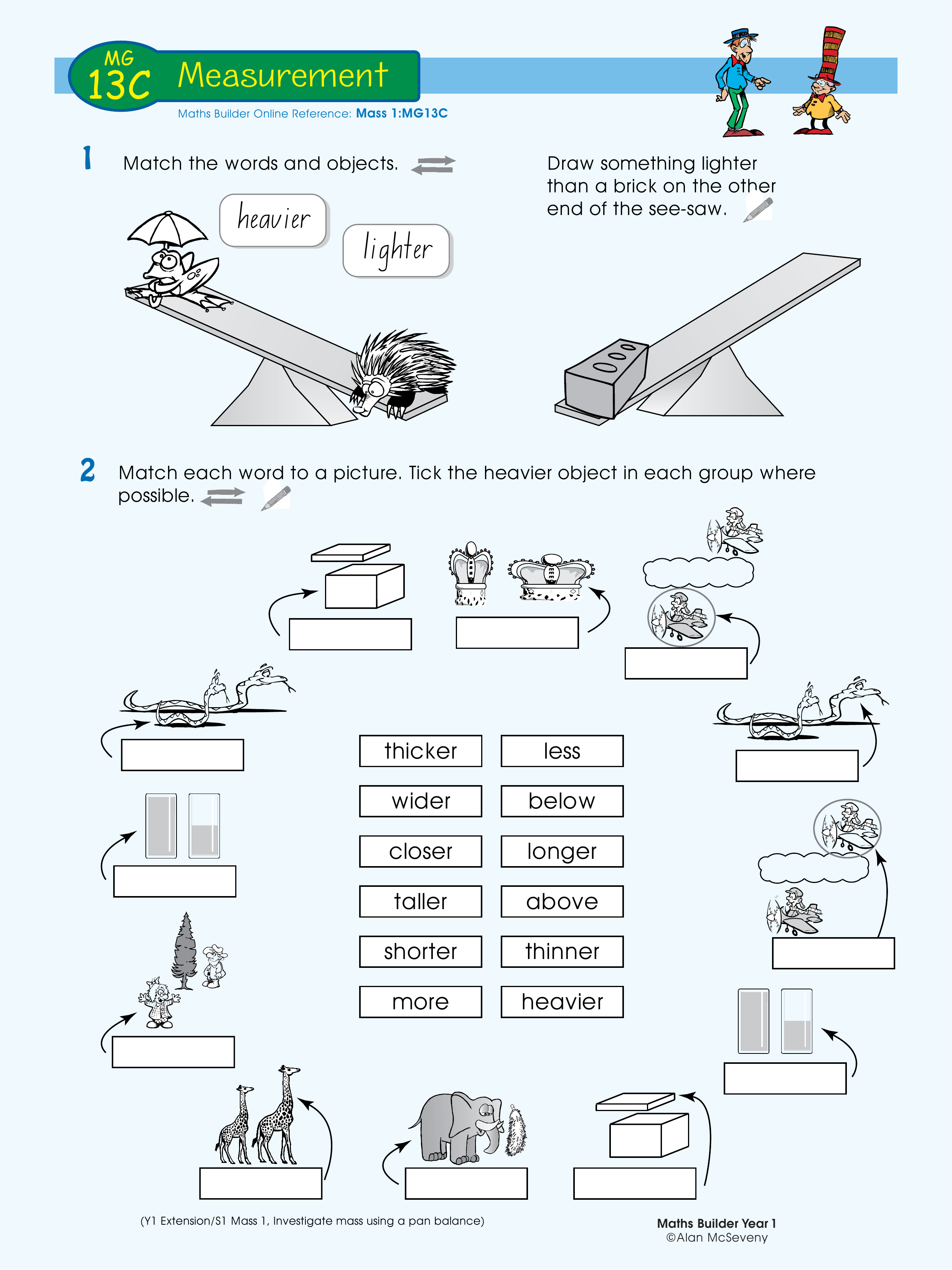 Measurement — worksheet preview