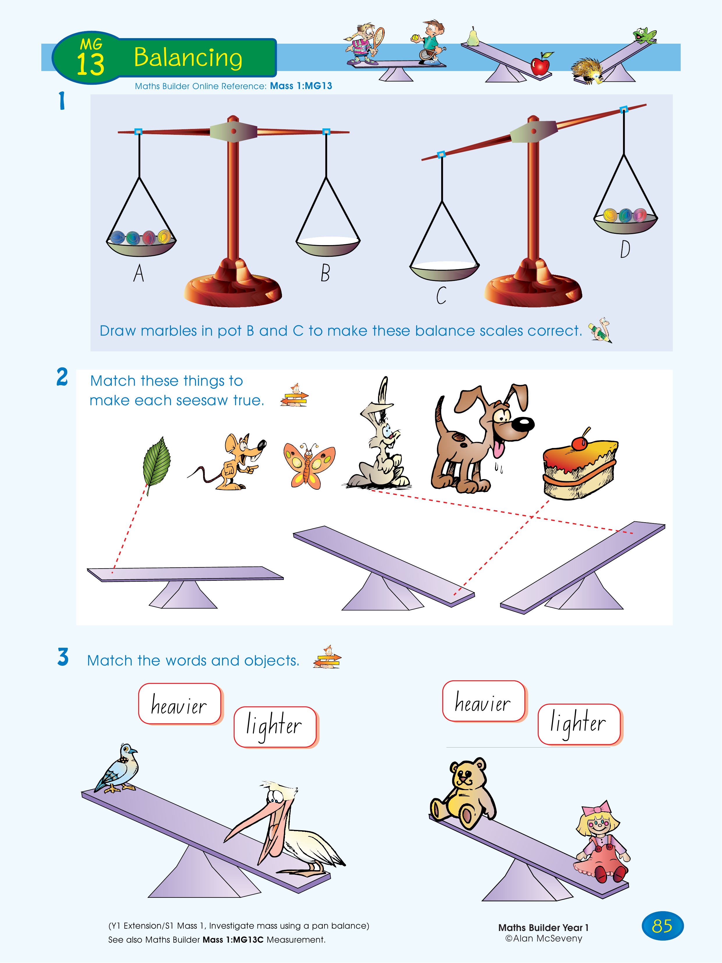 Balancing — worksheet preview