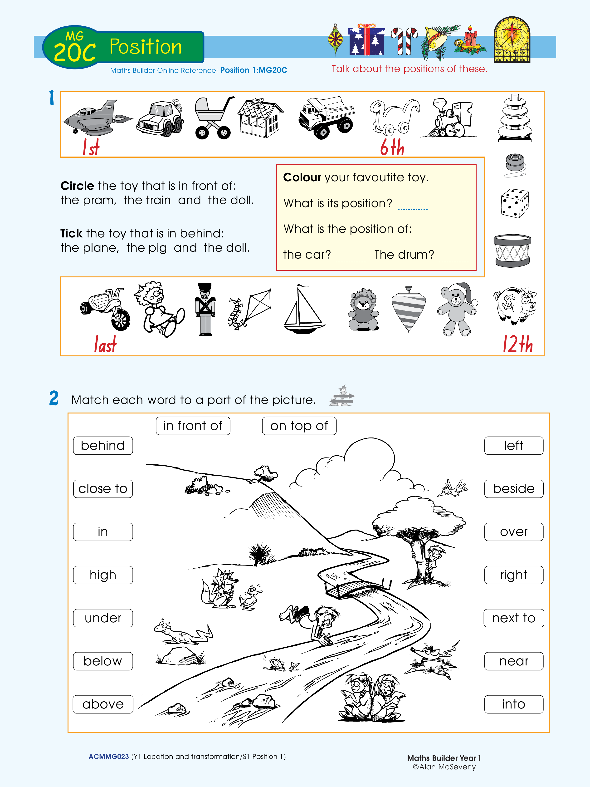 Position — worksheet preview