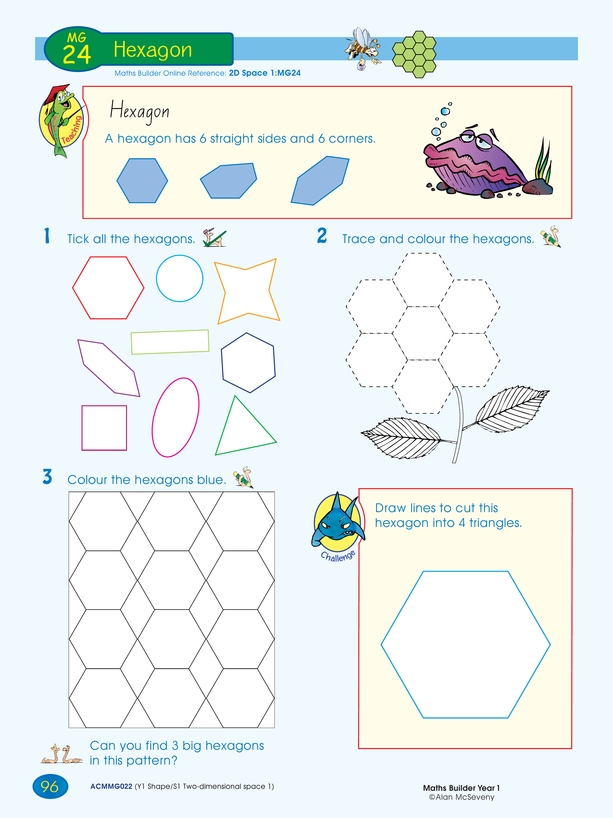 Hexagon — worksheet preview