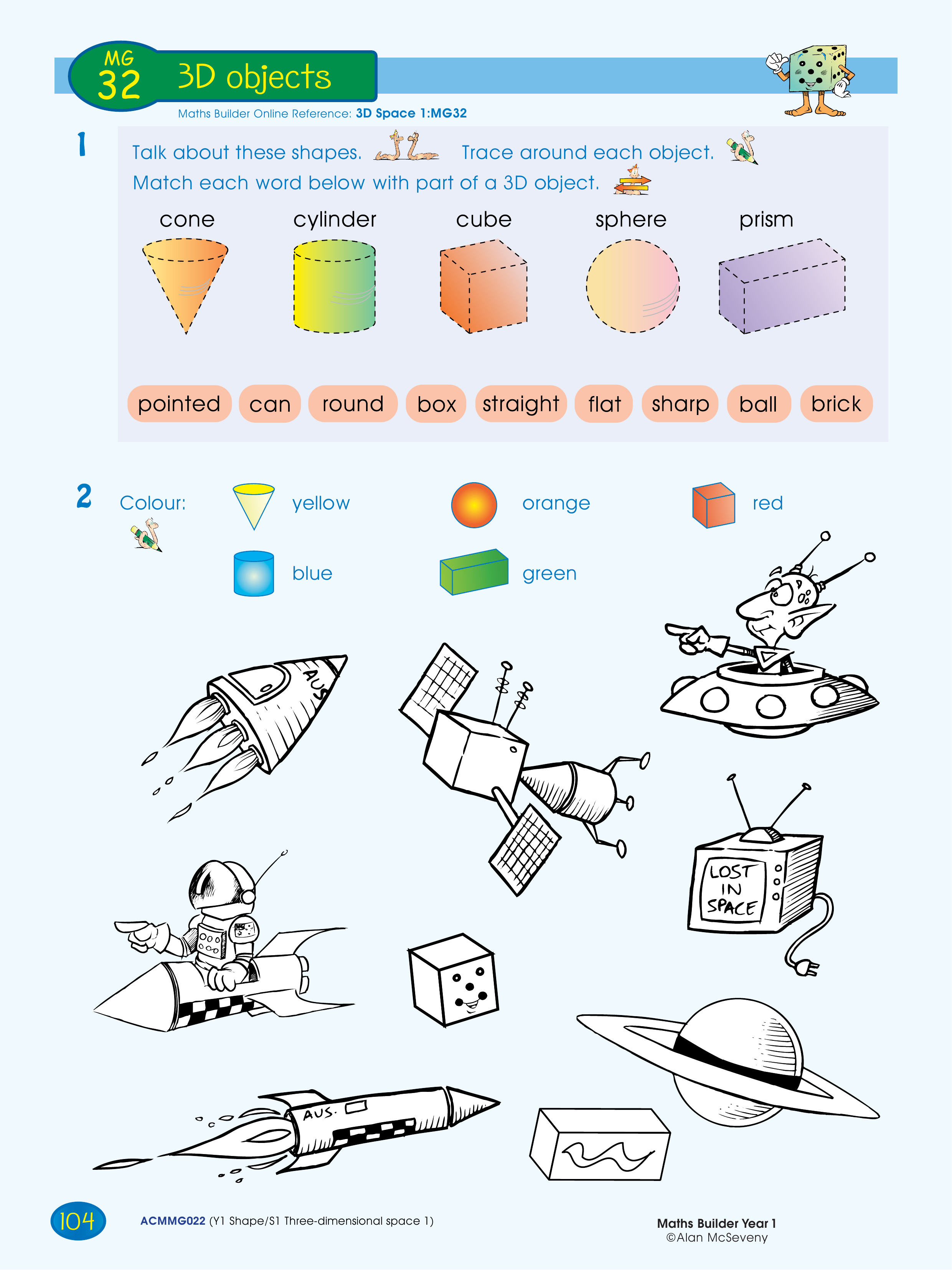 3D objects — worksheet preview