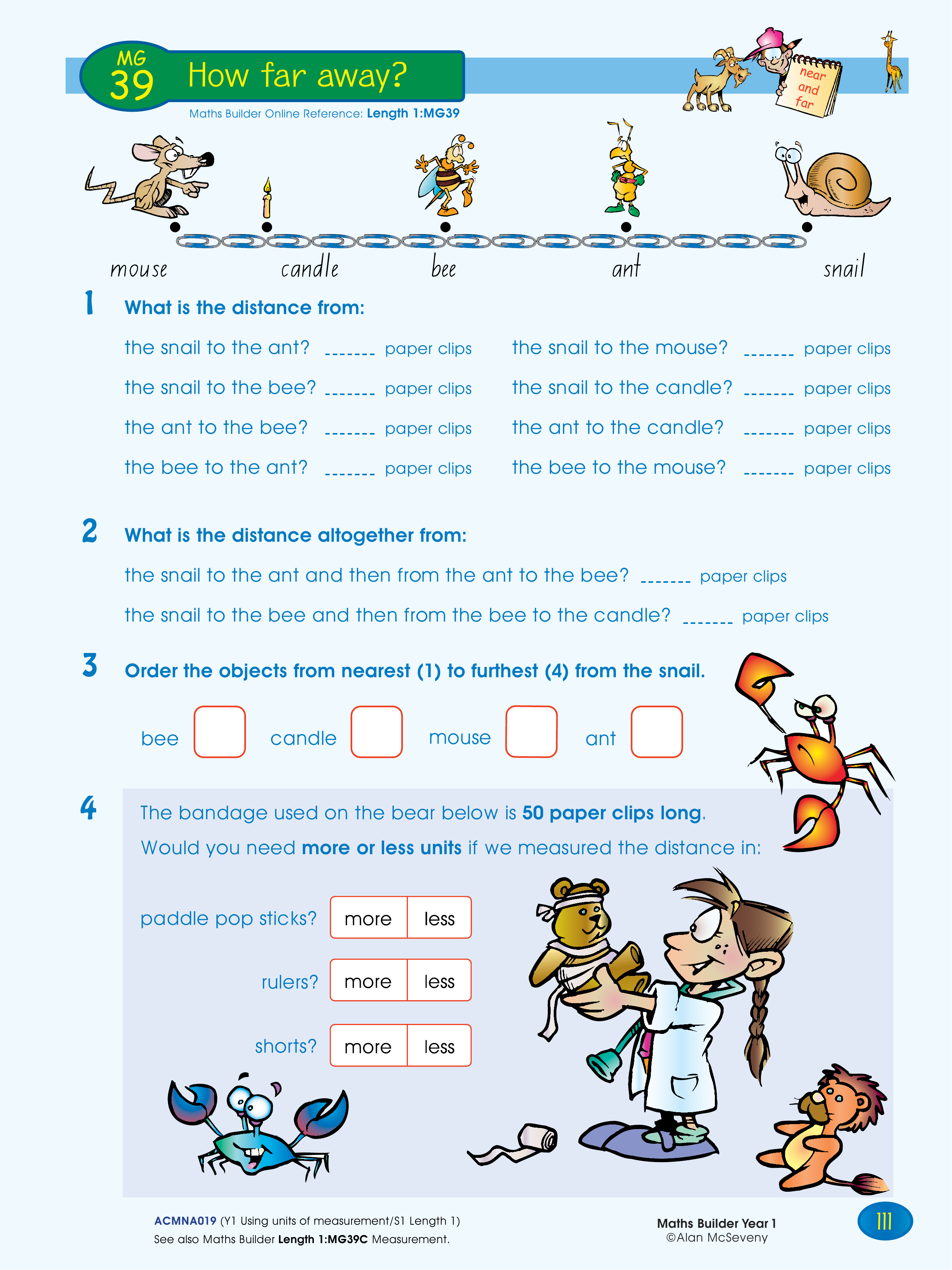 How far away? — worksheet preview