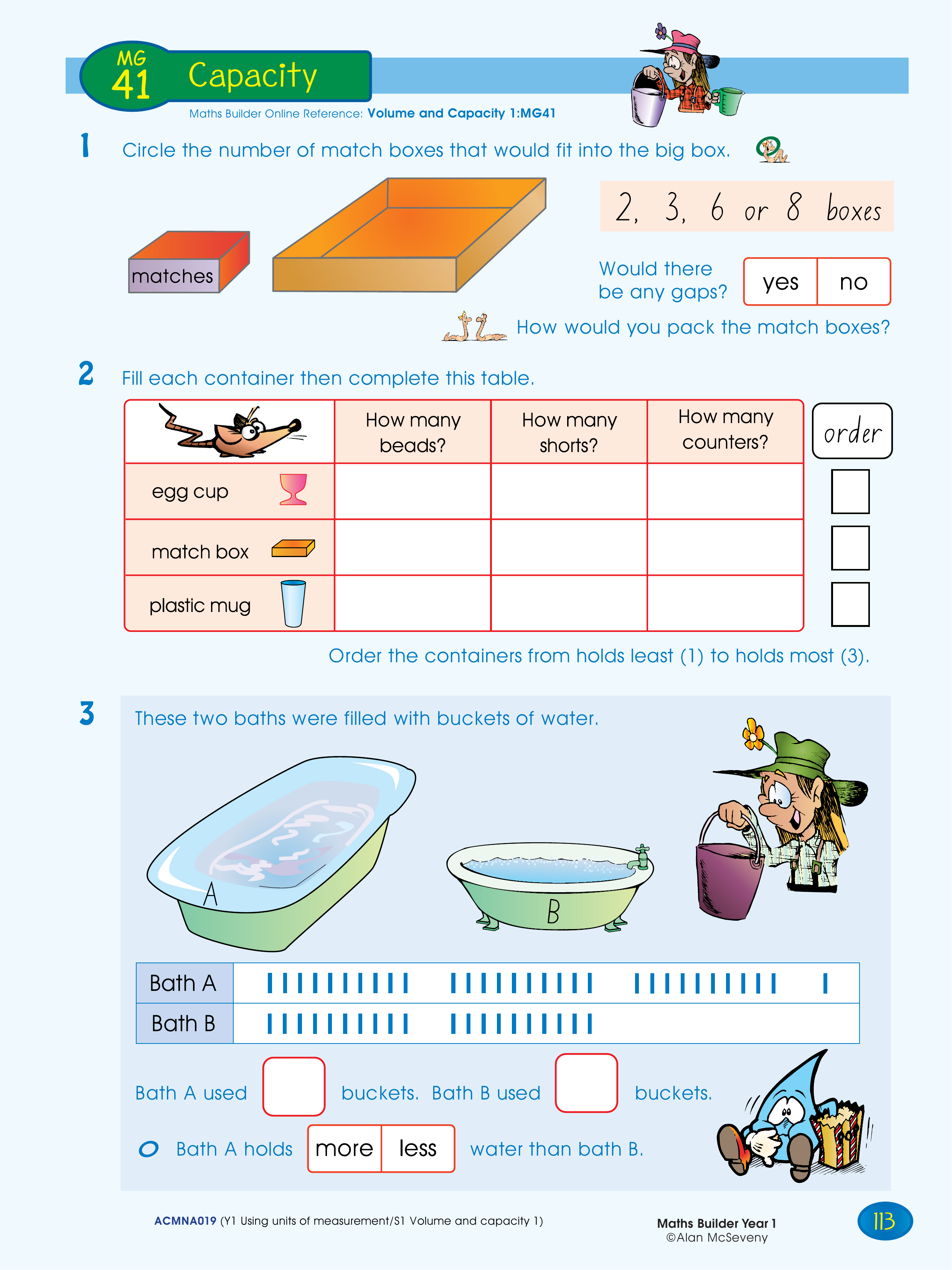 Capacity — worksheet preview