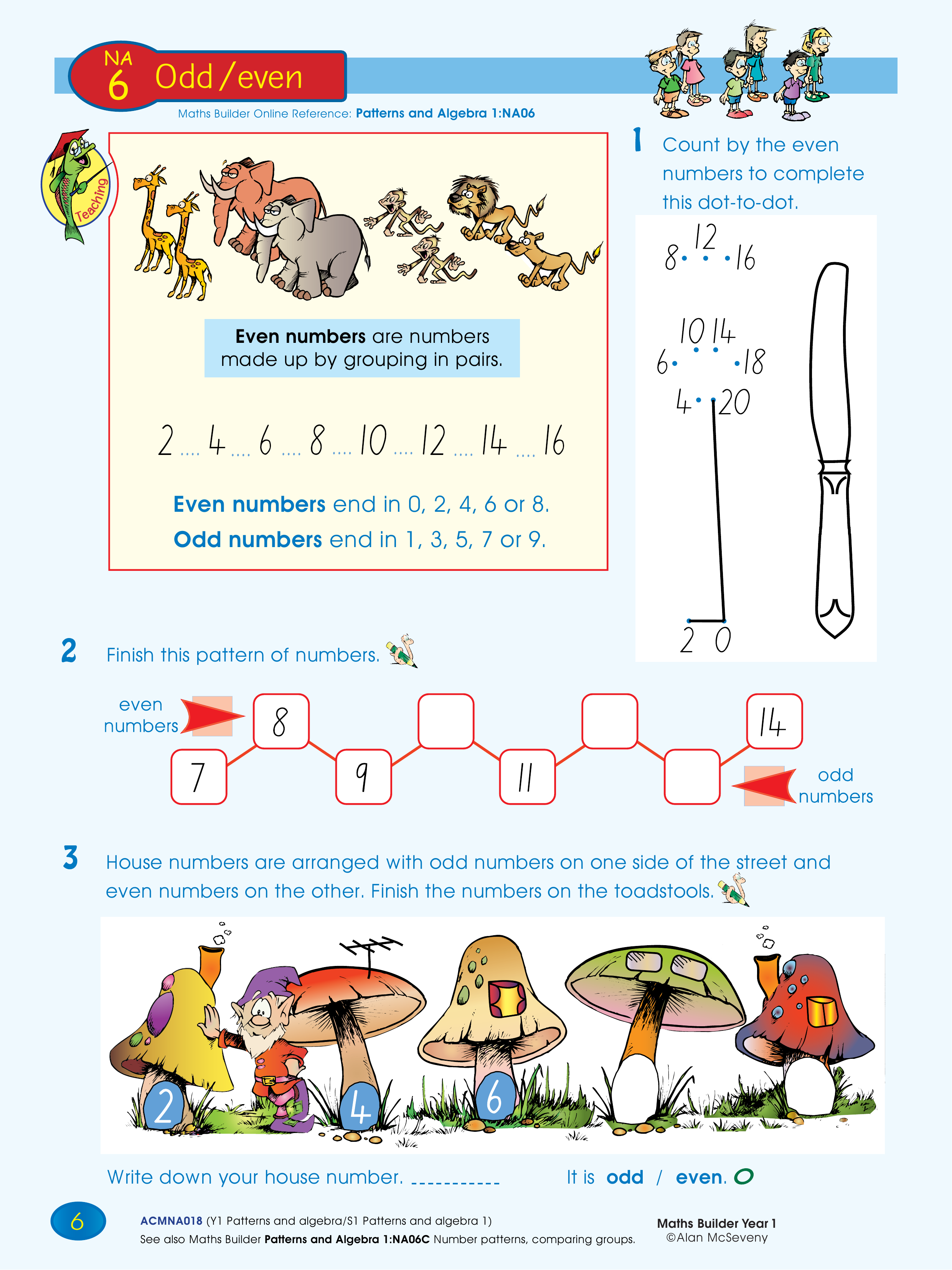 Odd/even — worksheet preview