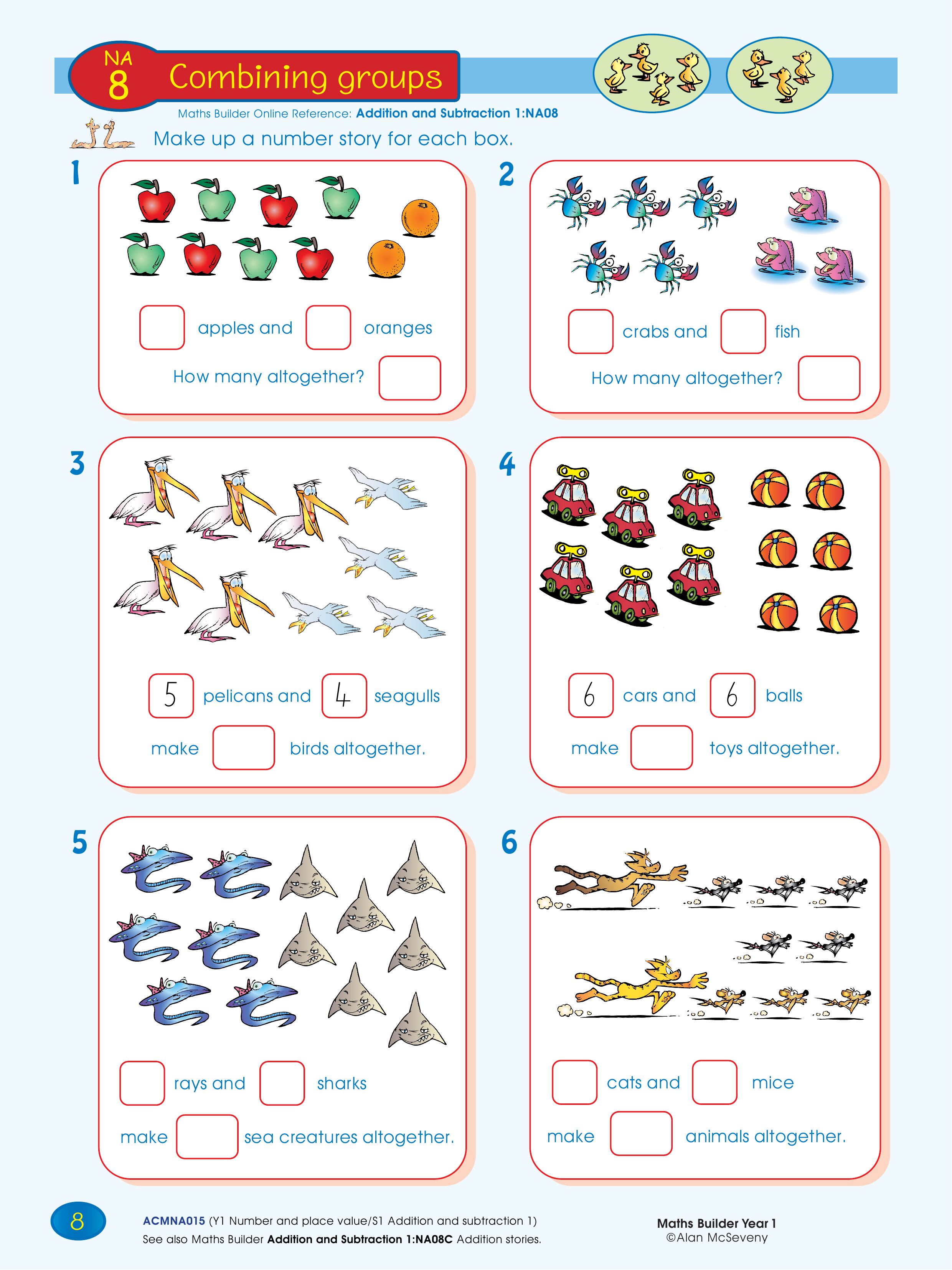 Combining groups — worksheet preview