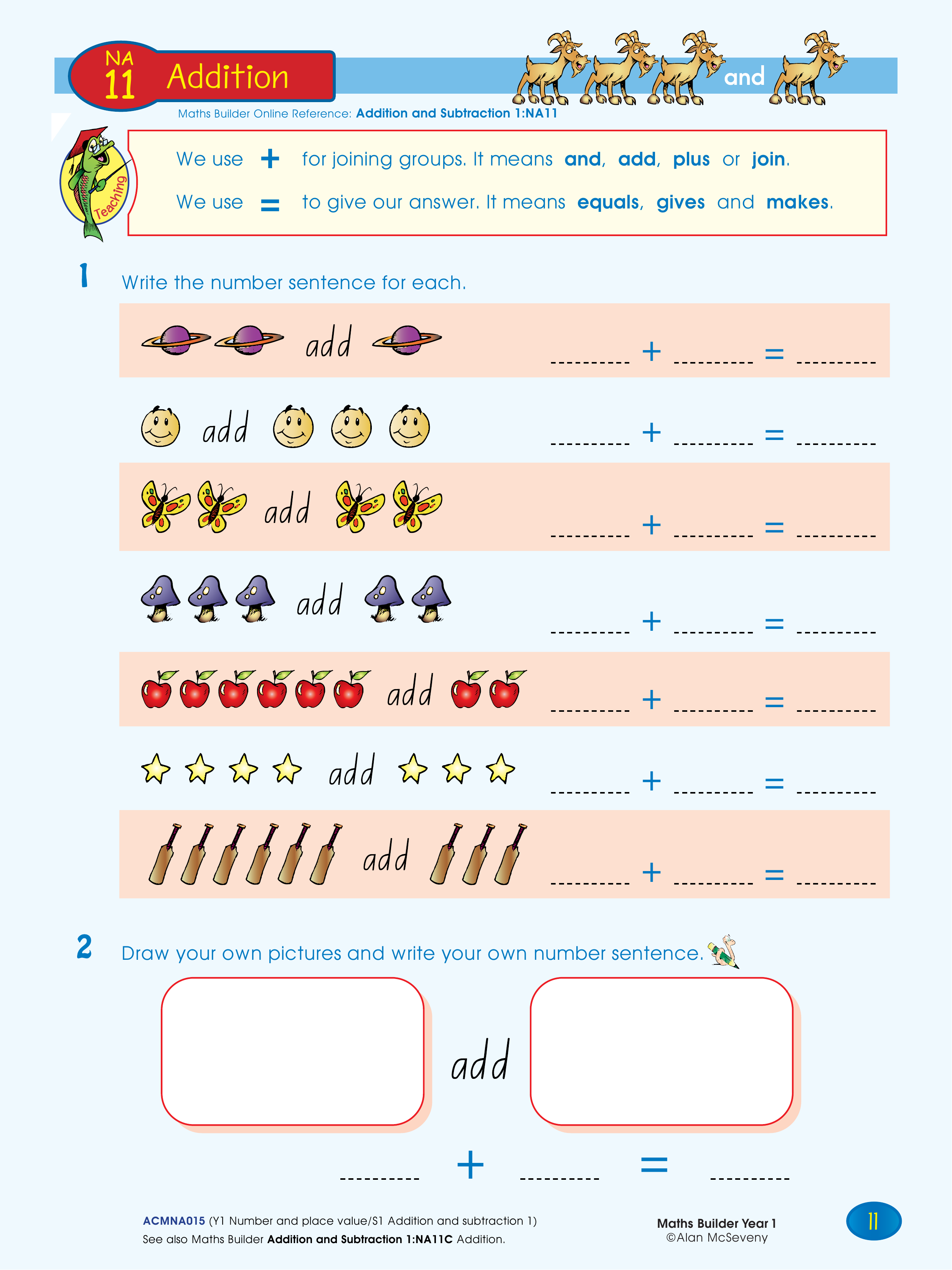 Addition — worksheet preview