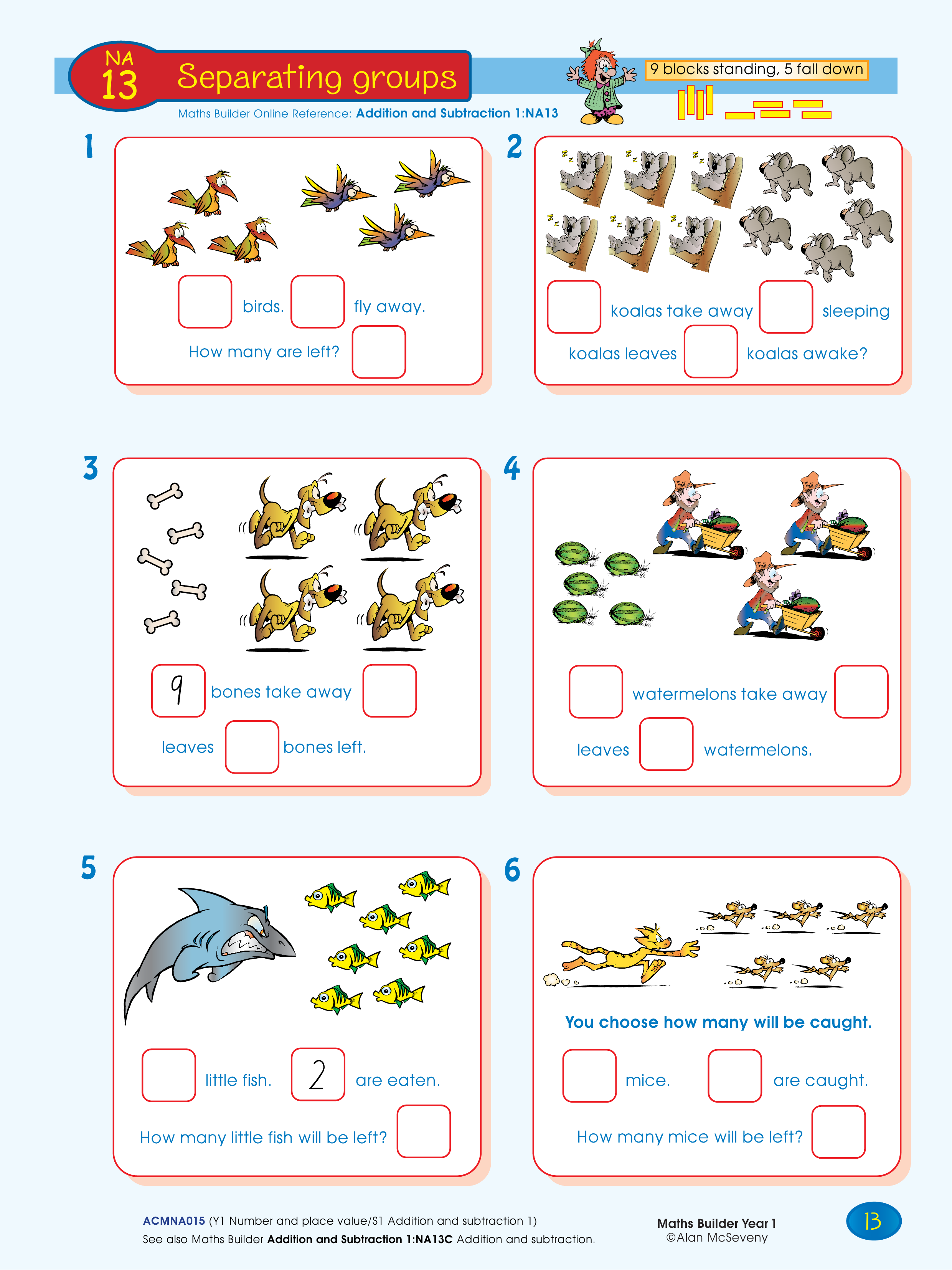 Separating groups — worksheet preview