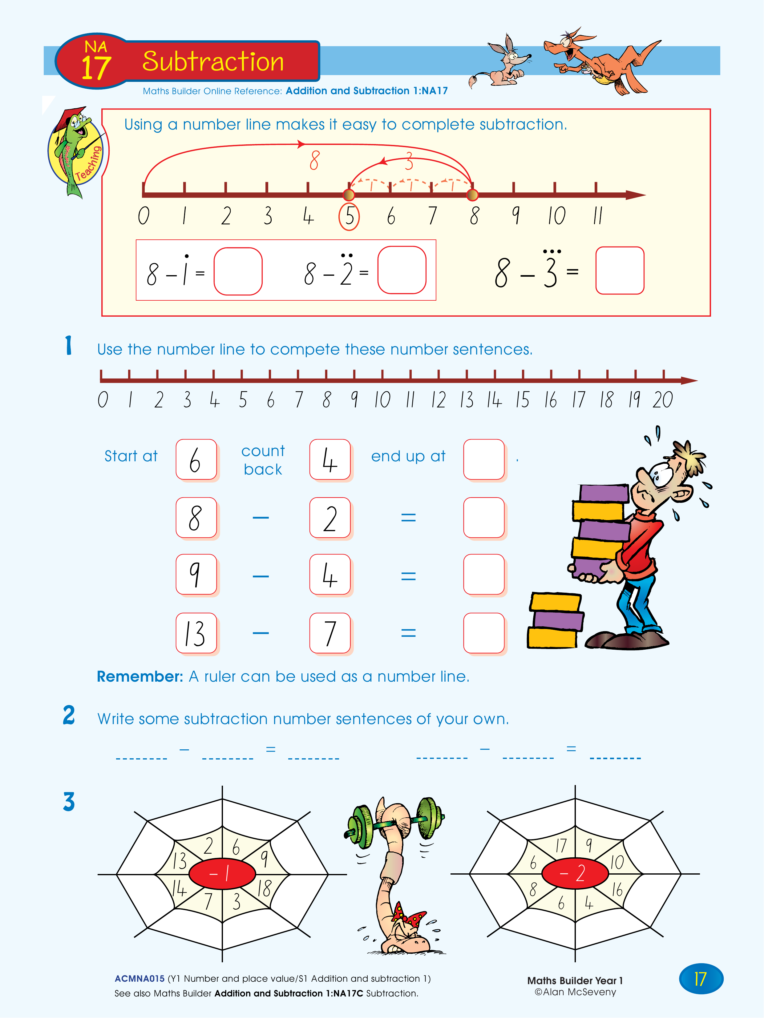 Subtraction — worksheet preview