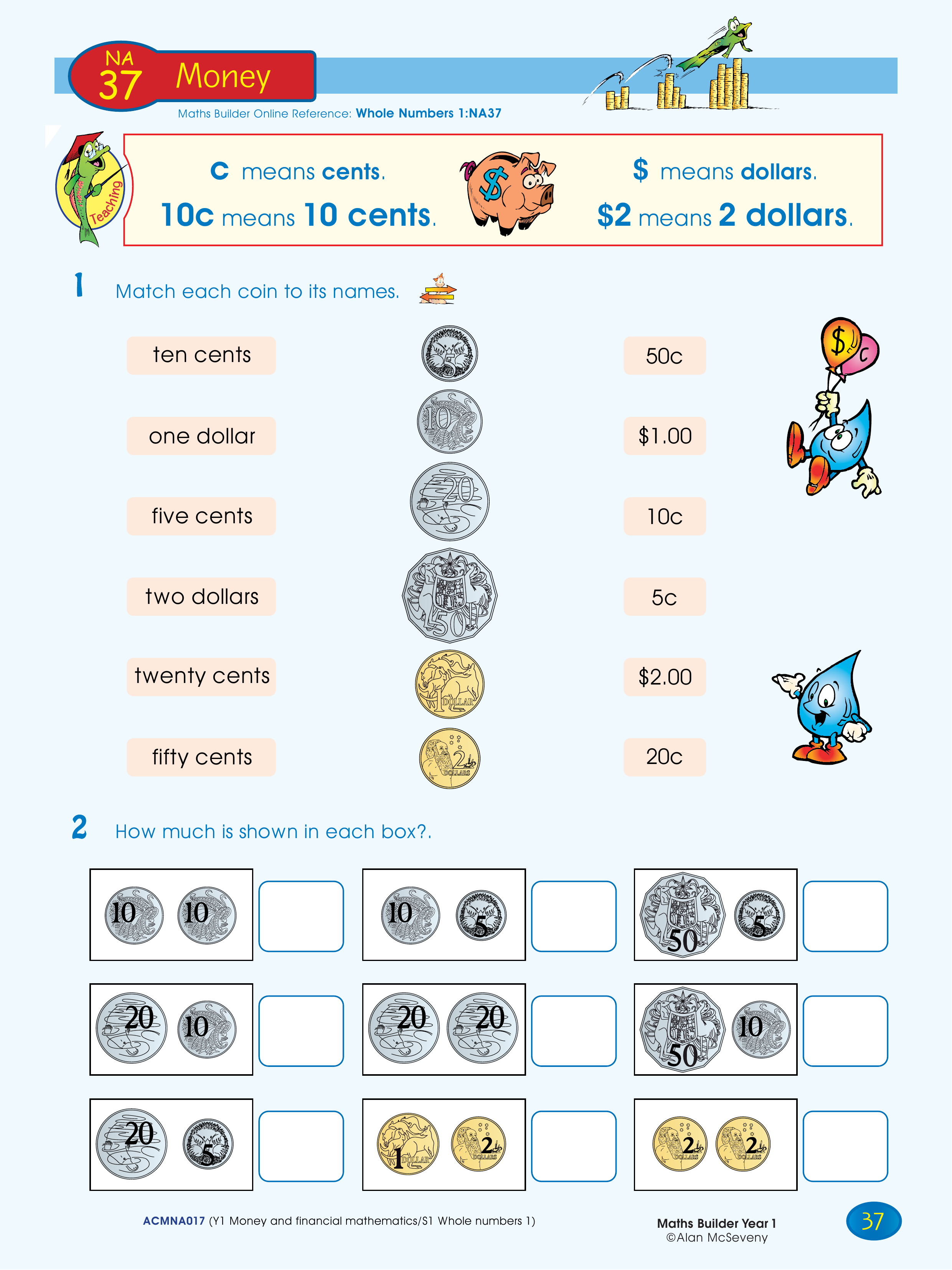 Money — worksheet preview