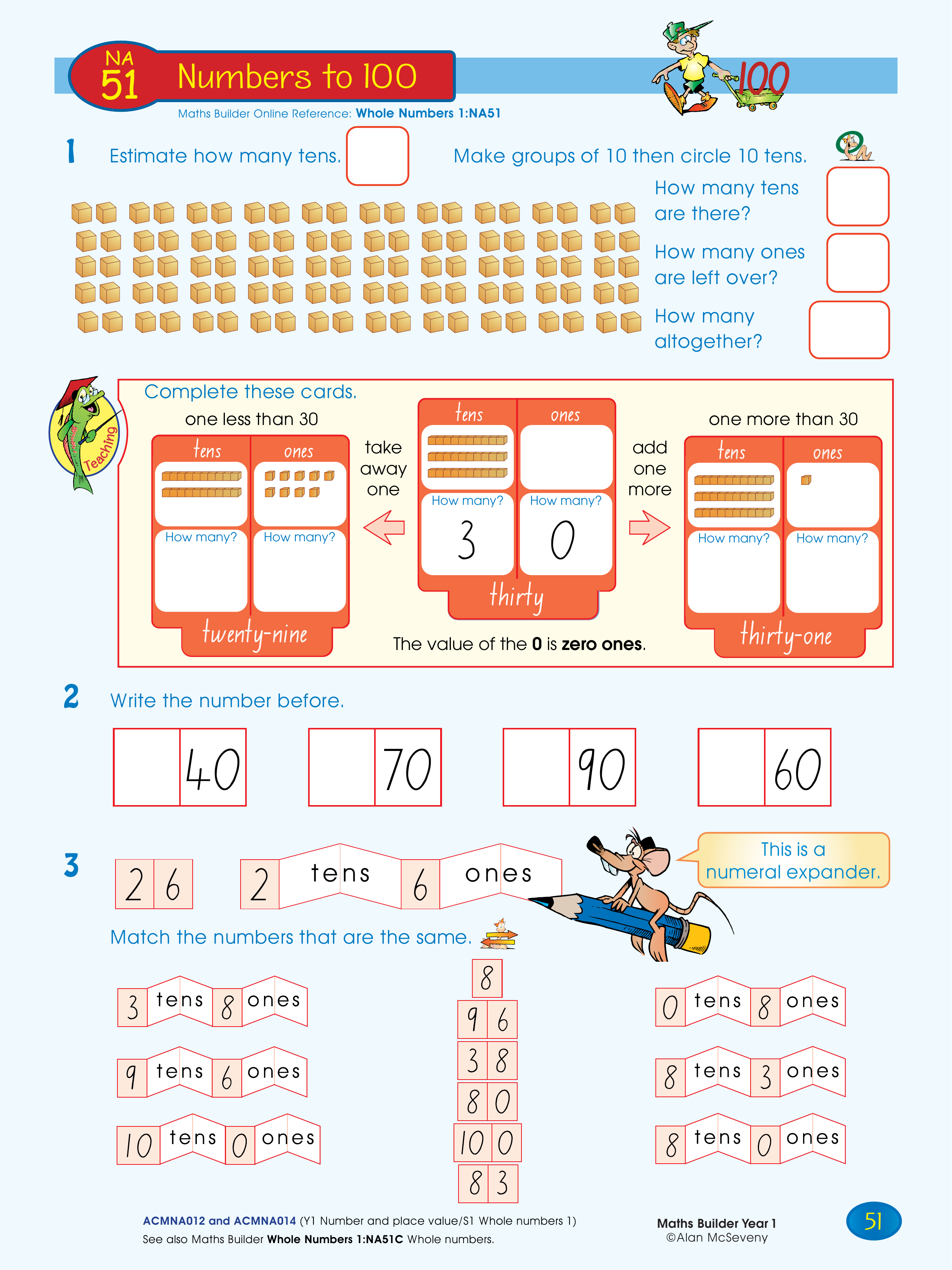 Numbers to 100 — worksheet preview