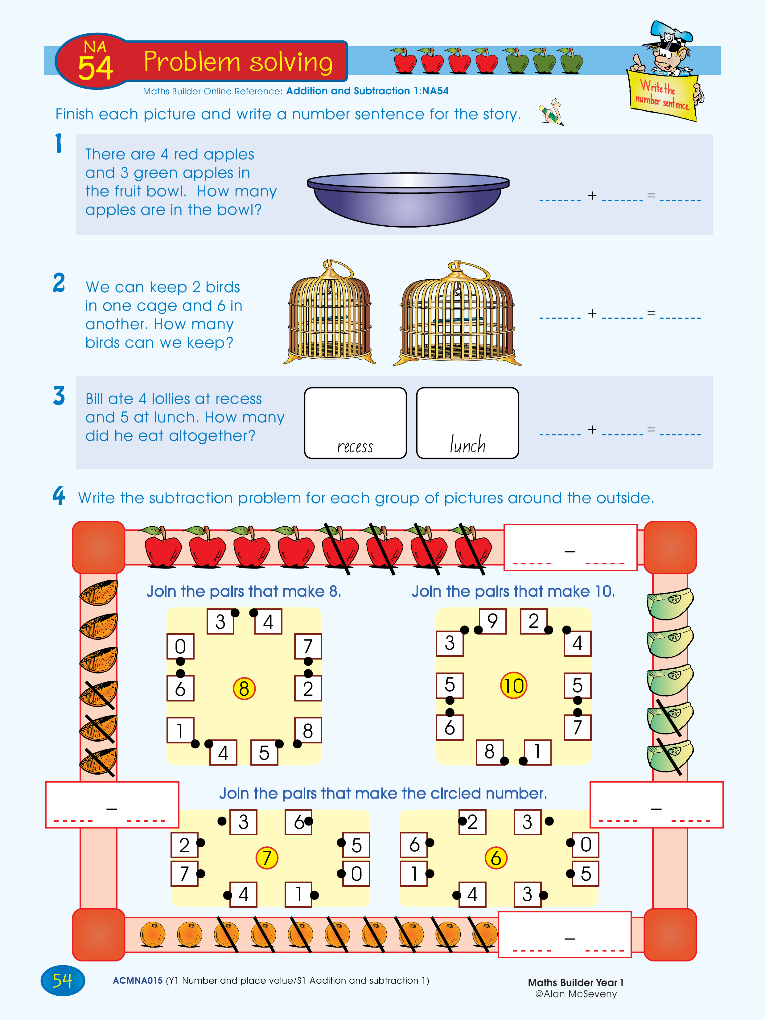 Problem solving — worksheet preview