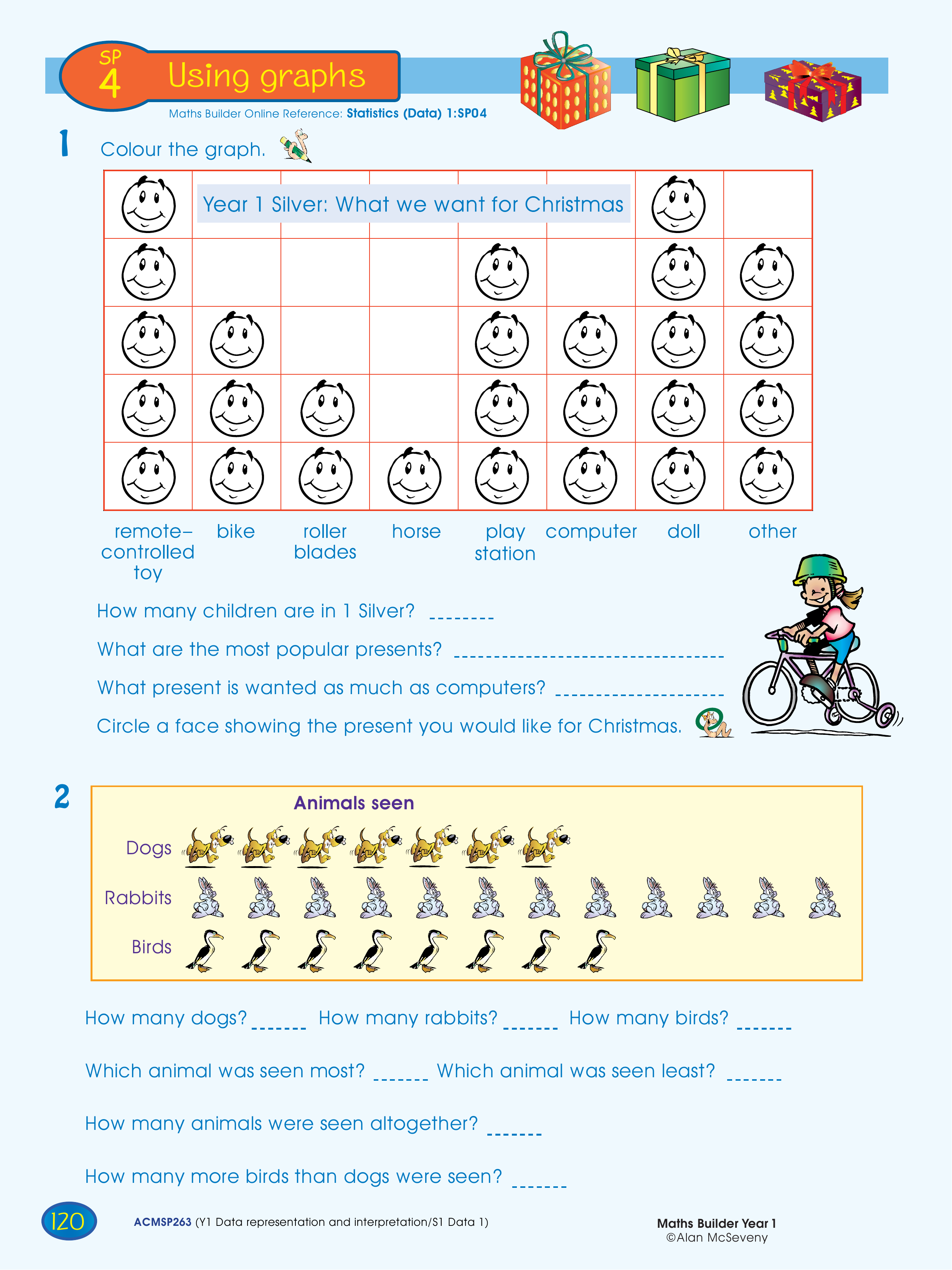 Using graphs — worksheet preview