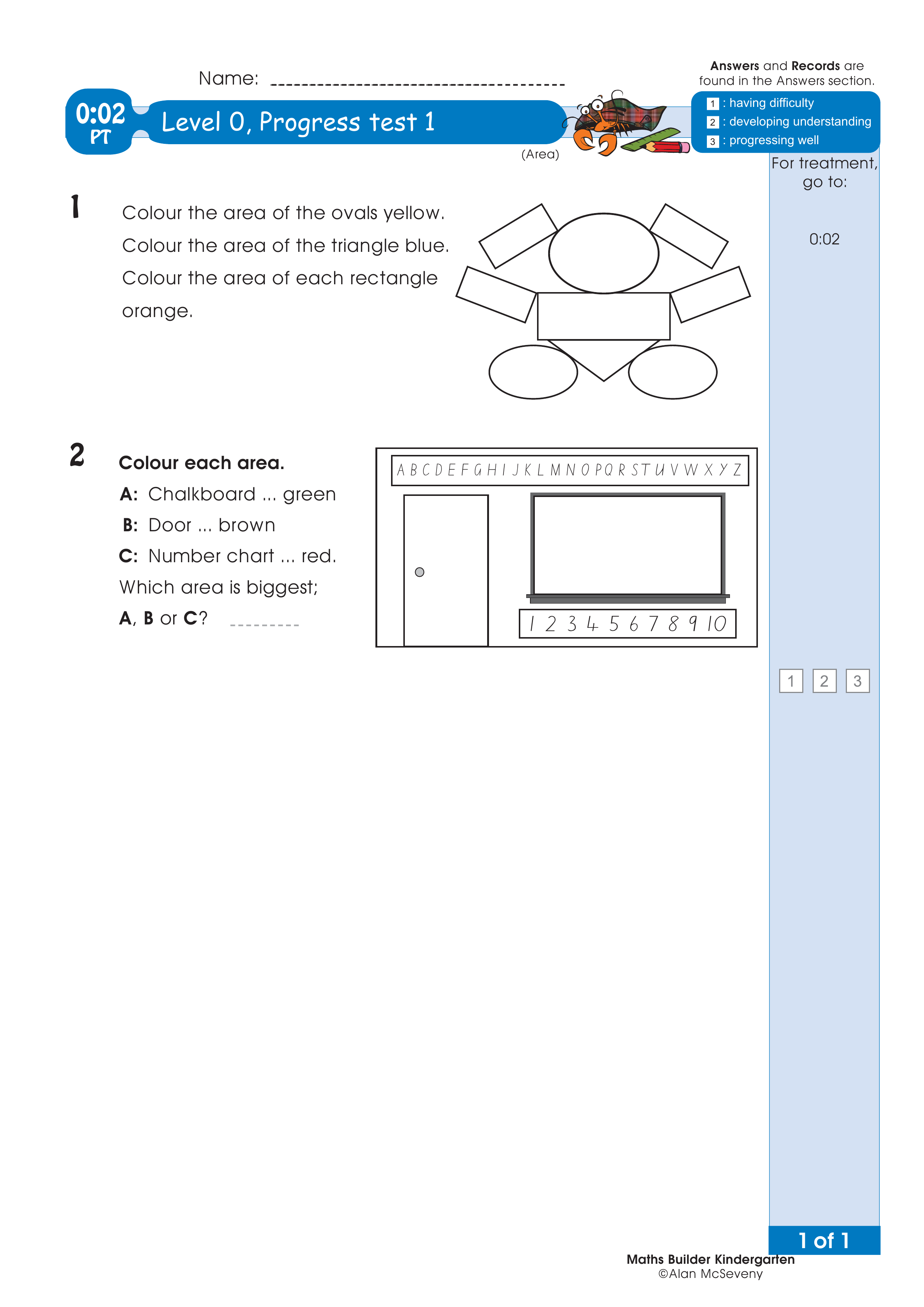 Progress test — worksheet preview