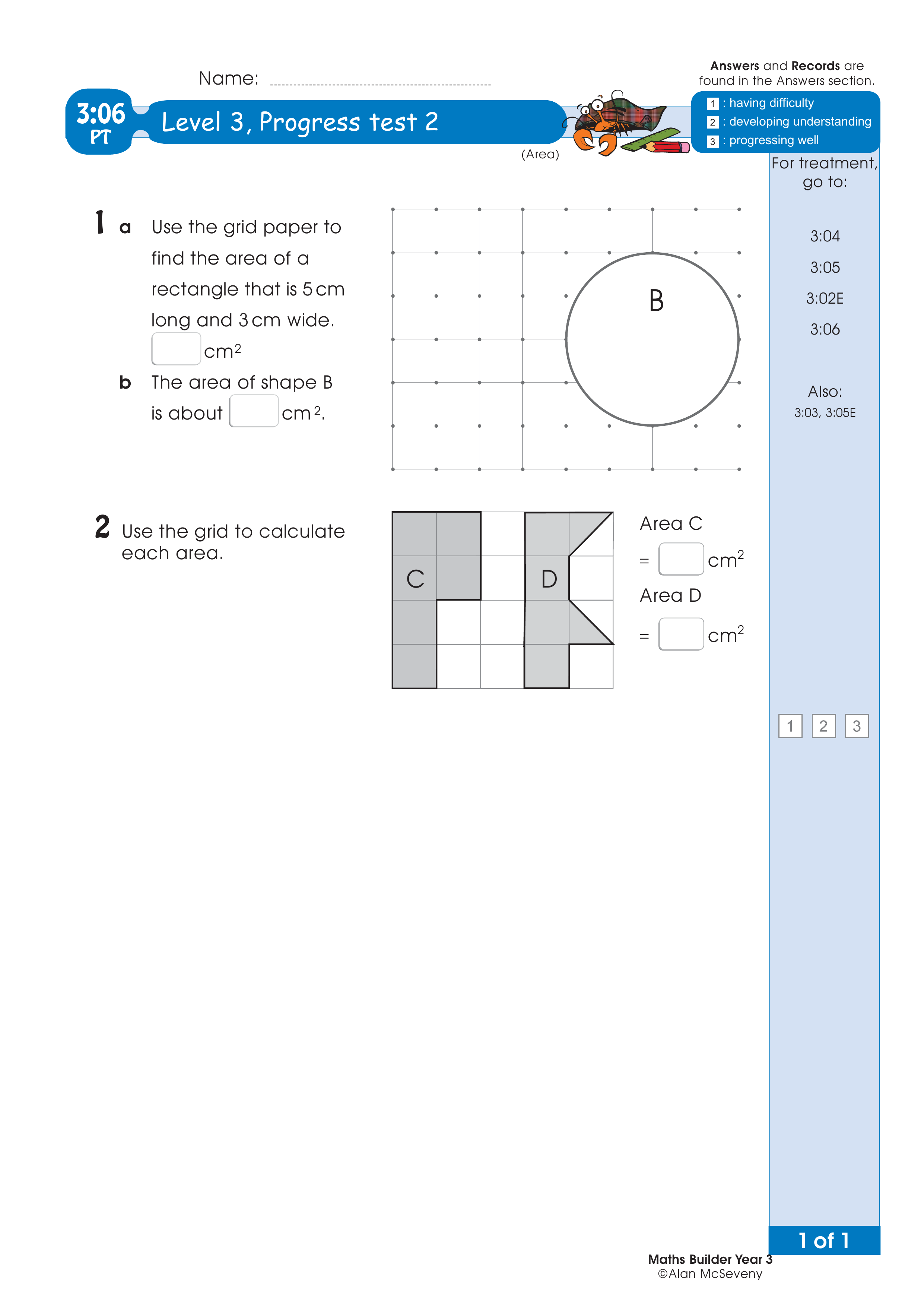 Progress test — worksheet preview