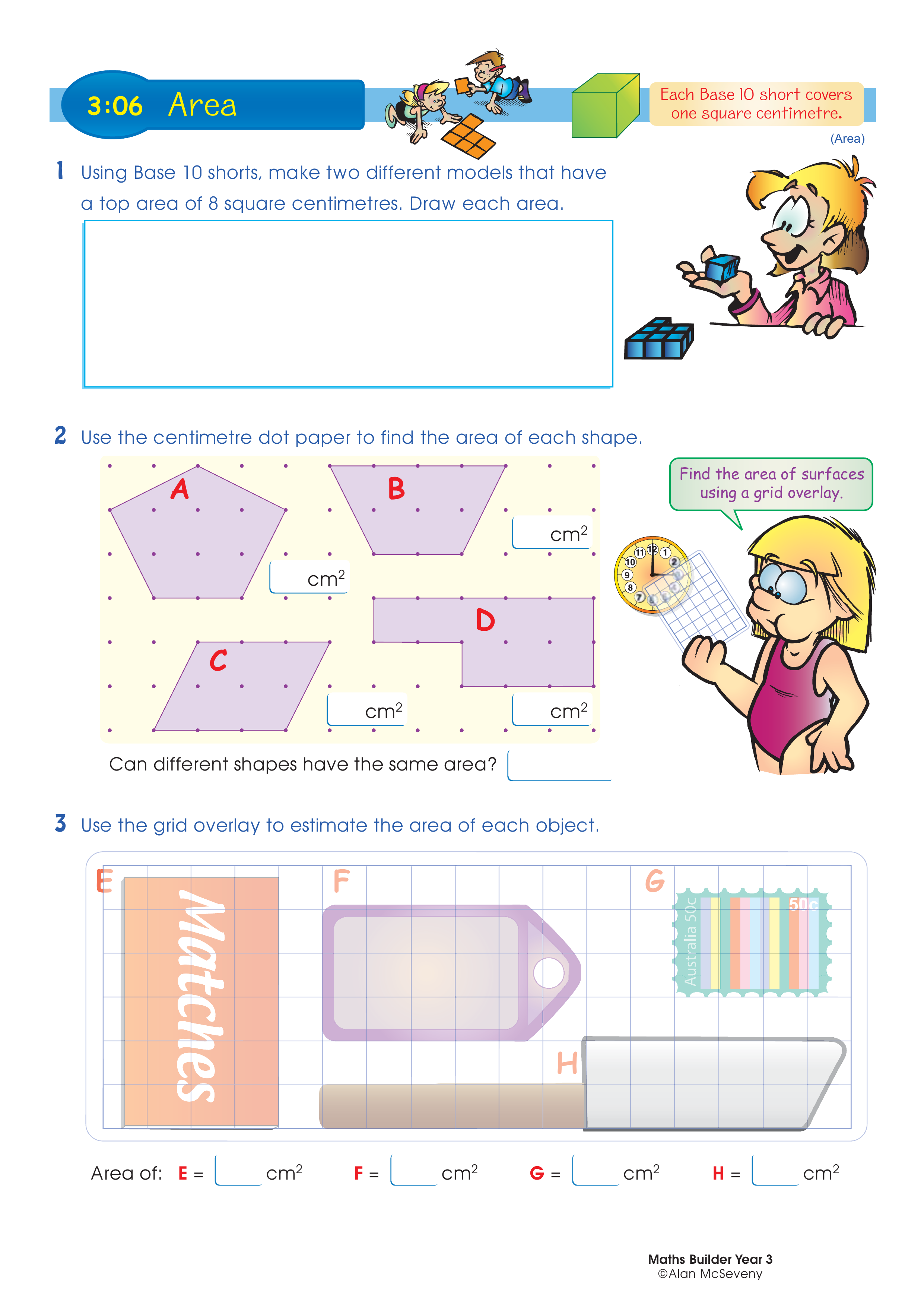 Area — worksheet preview