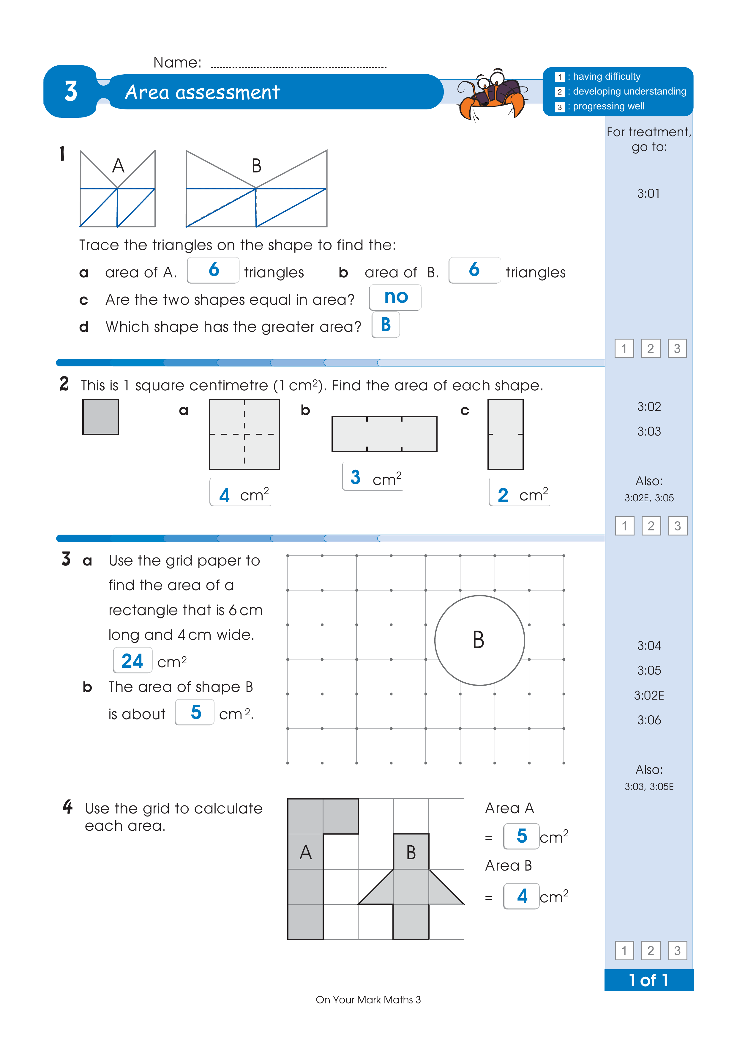 Assessment test answers — worksheet preview
