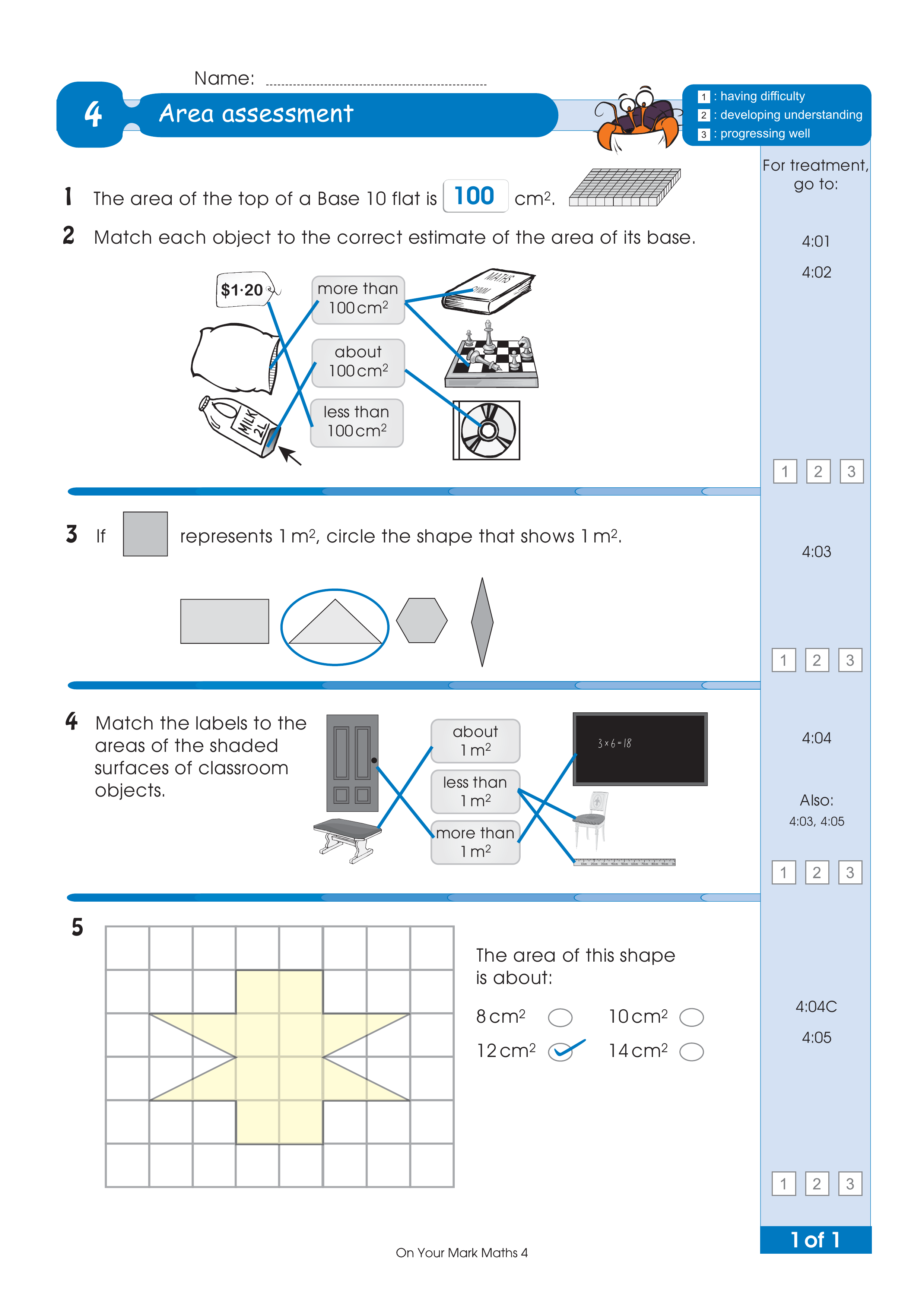 Assessment test answers — worksheet preview