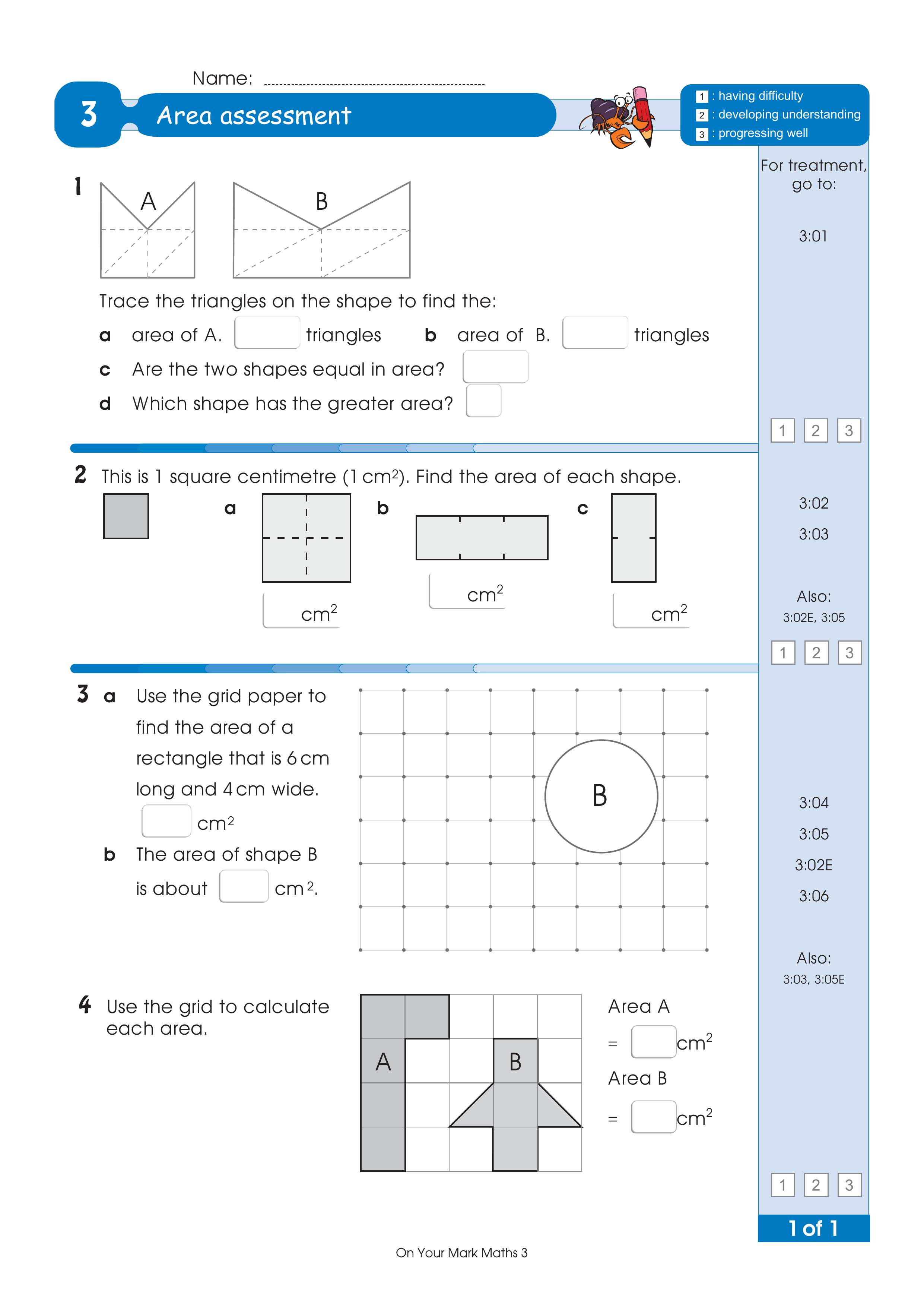 Assessment for the whole of Level 3 — worksheet preview
