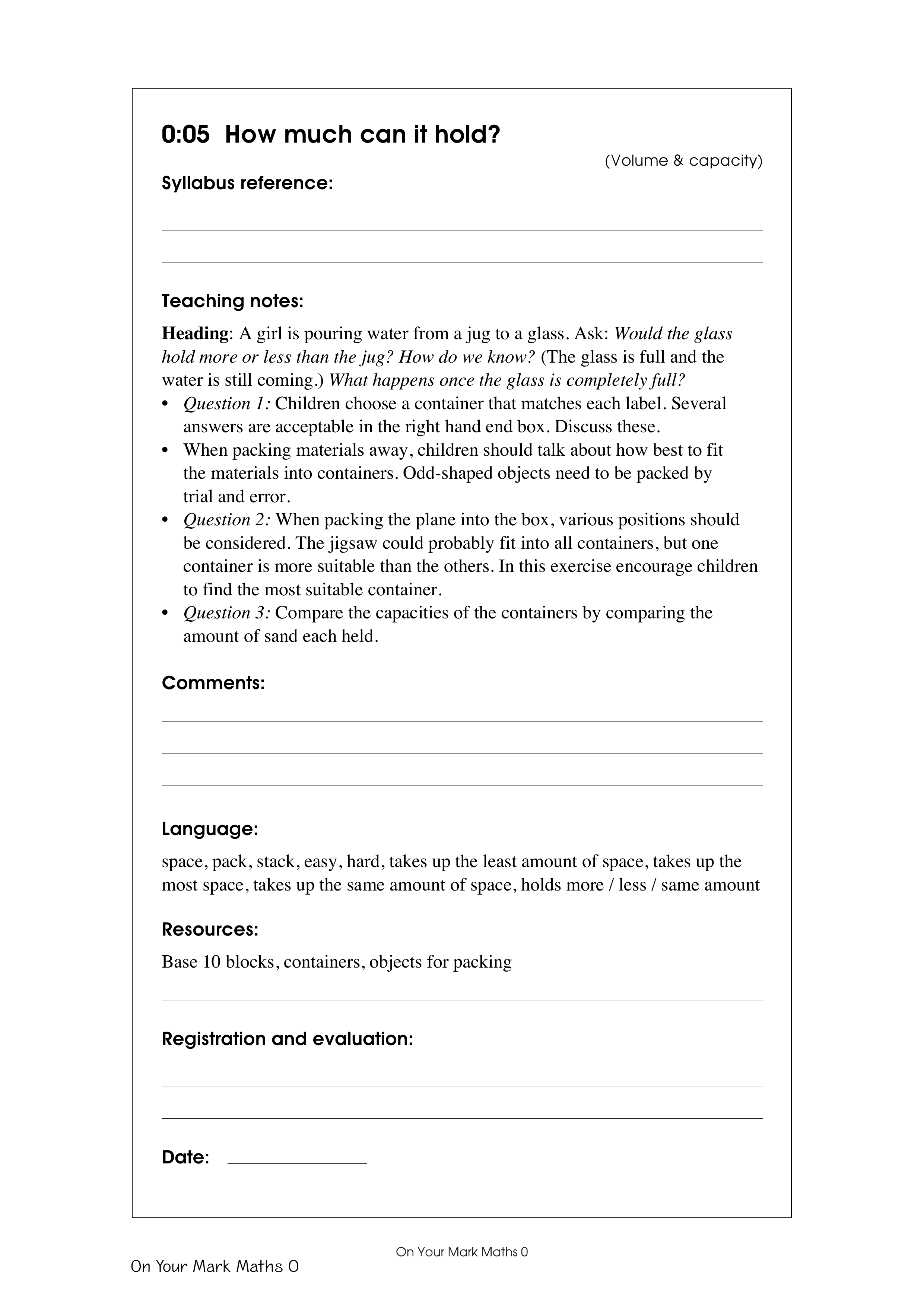 How much can it hold? — worksheet preview